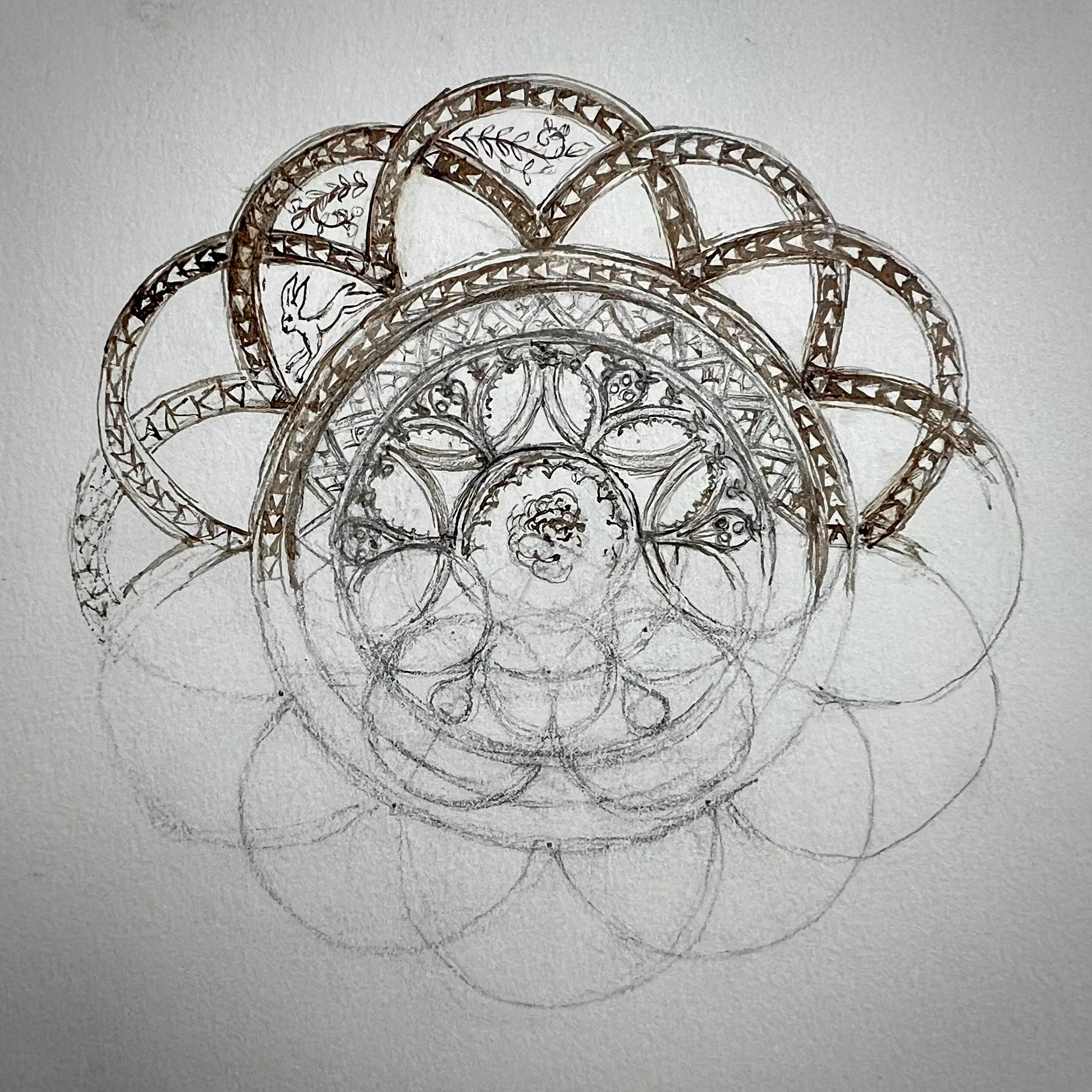 Guitar Rose with a Hare