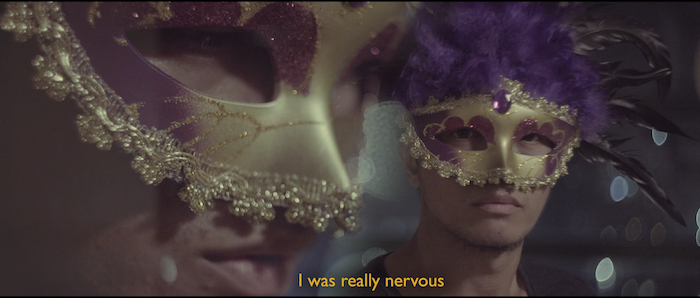 A HIV positive man is interviewed for a documentary