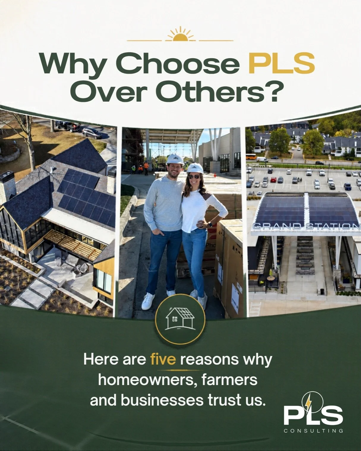 Why choose our business to help you go solar? 

Swipe through each slide to see what sets us apart and has allowed us to work mainly on referrals for the last 8 years. 

We are grateful for our KC community! ⚡️

#kansascity #kc #smallbusinesskc #fami