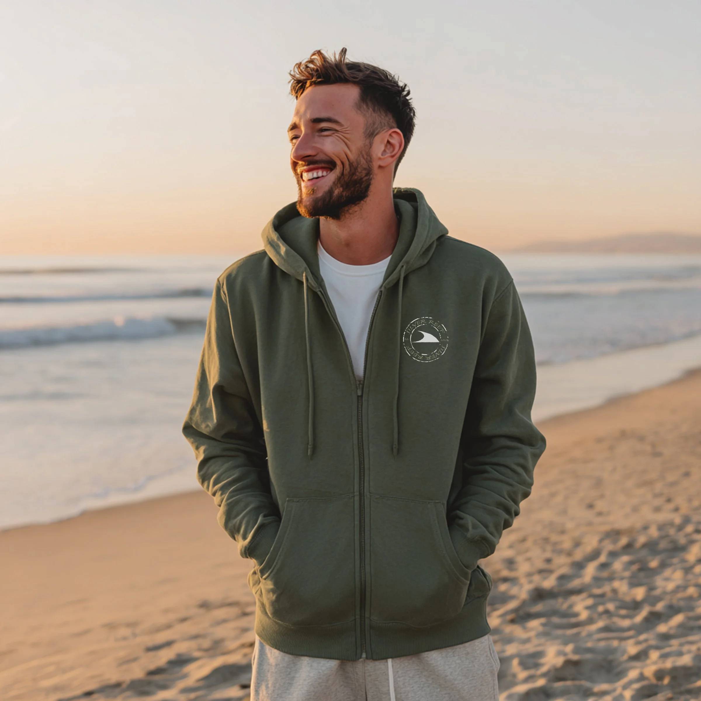 Silver Reef Zip Hoodie Worn Out Circle