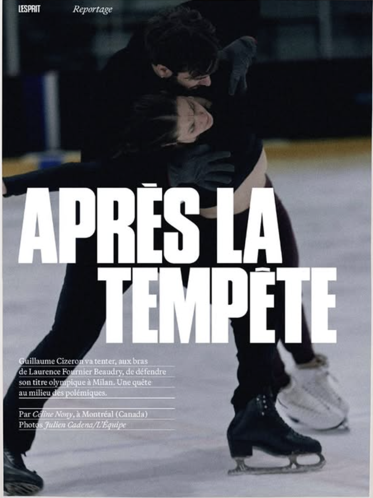 Guillaume Cizeron & Laurence Fournier Beaudry - L'Equipe Magazine