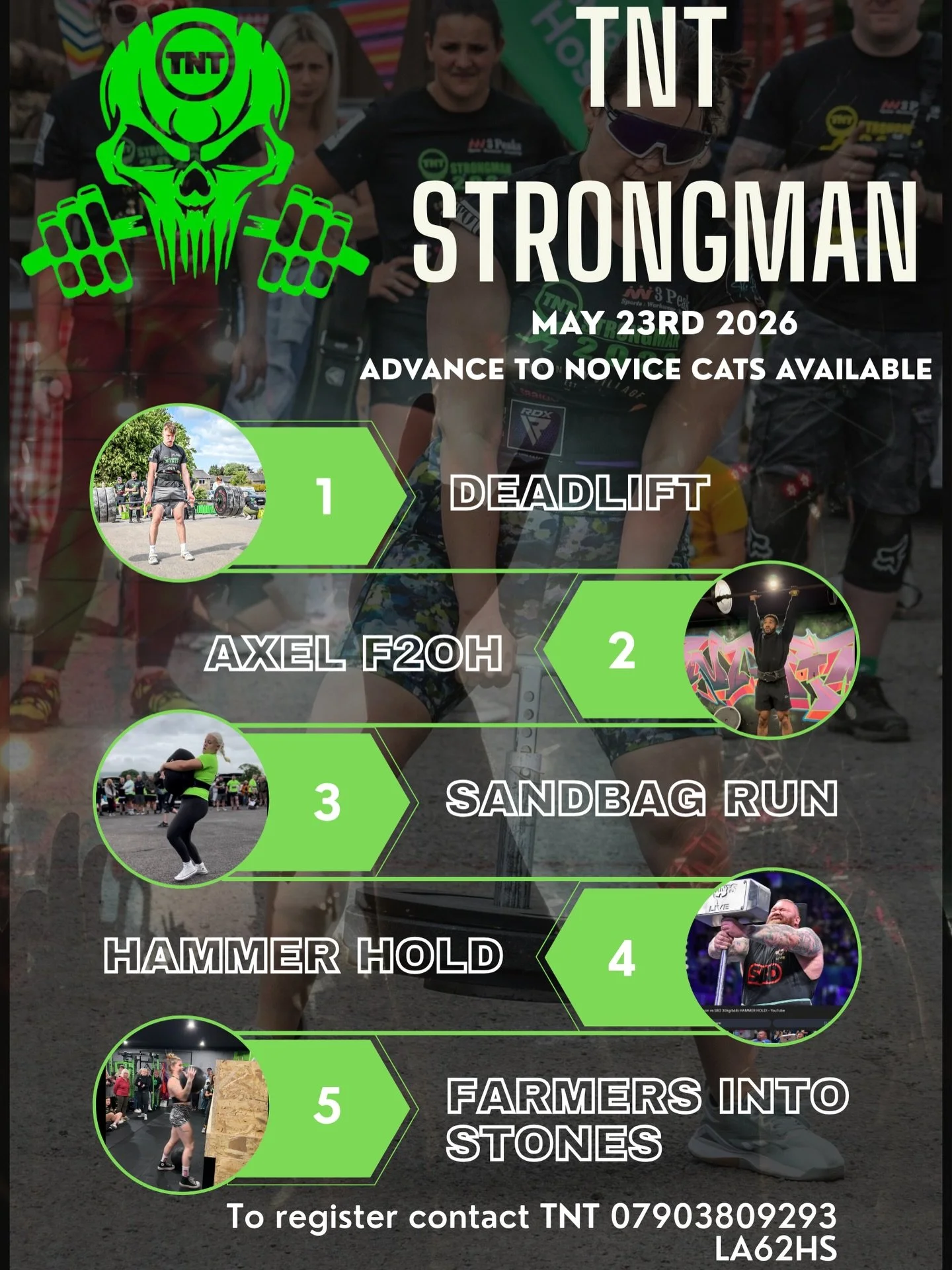 Hey everyone, our annual Strongman competition is back and every year you raise the bar&hellip; so we make sure the event does too. 💥

Expect an incredible atmosphere, great competition, and a day full of energy. Bring your friends, family, and supp