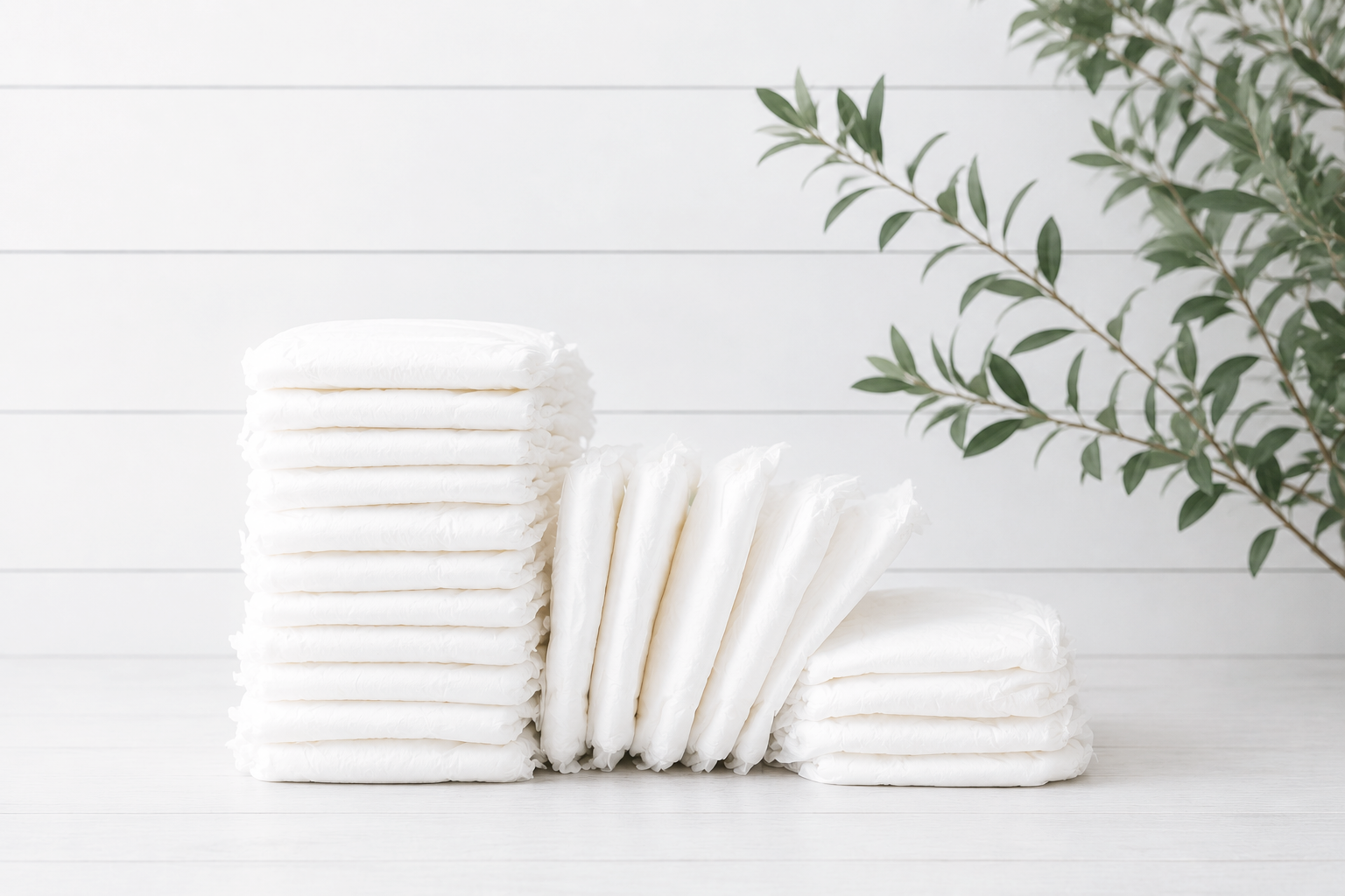 Stack of expensive disposable diapers - ditch the diapers - work with Miss Jen your Potty Training Coach