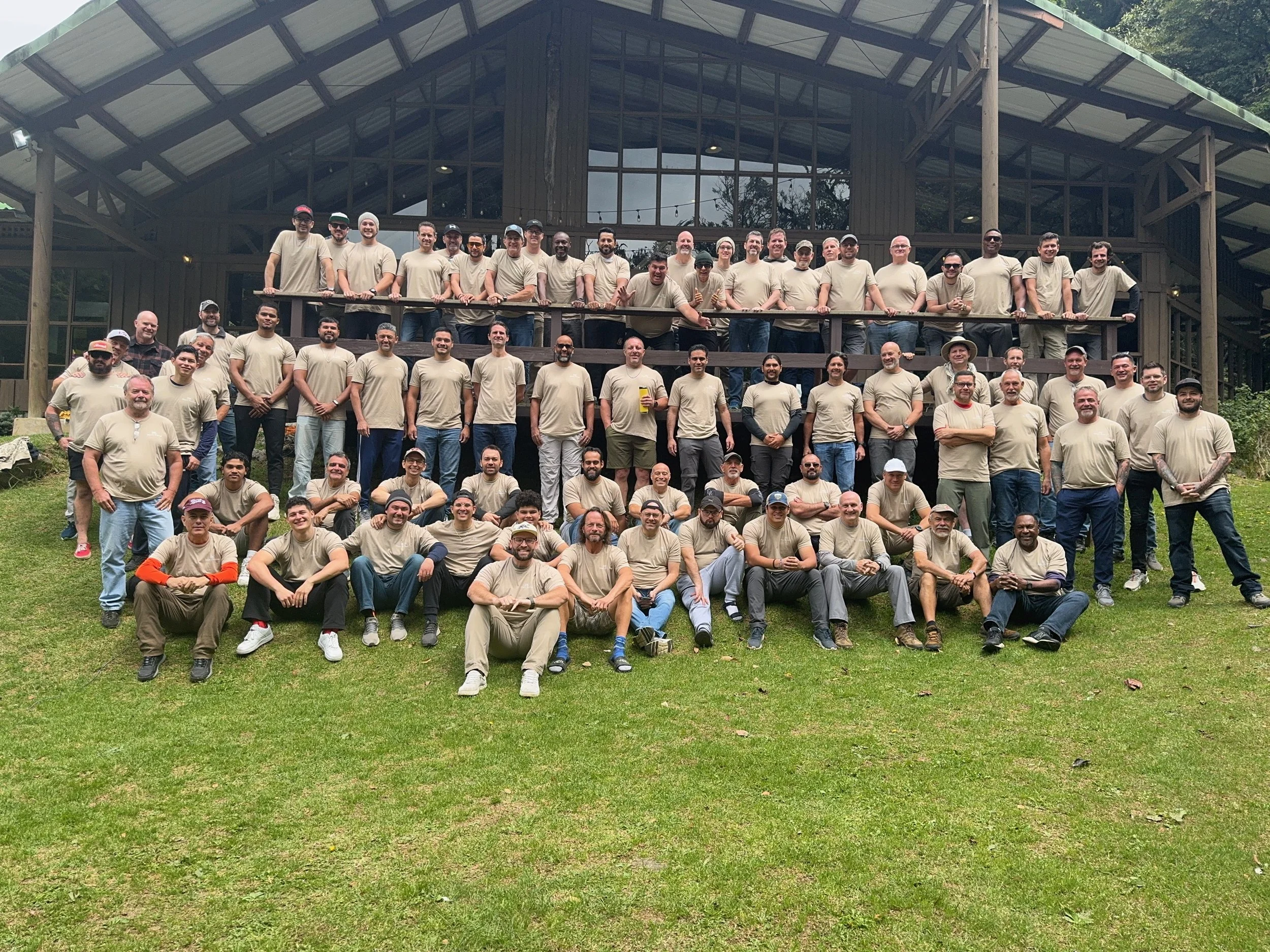 Dave and Aspen at the International Baptist Church men's retreat