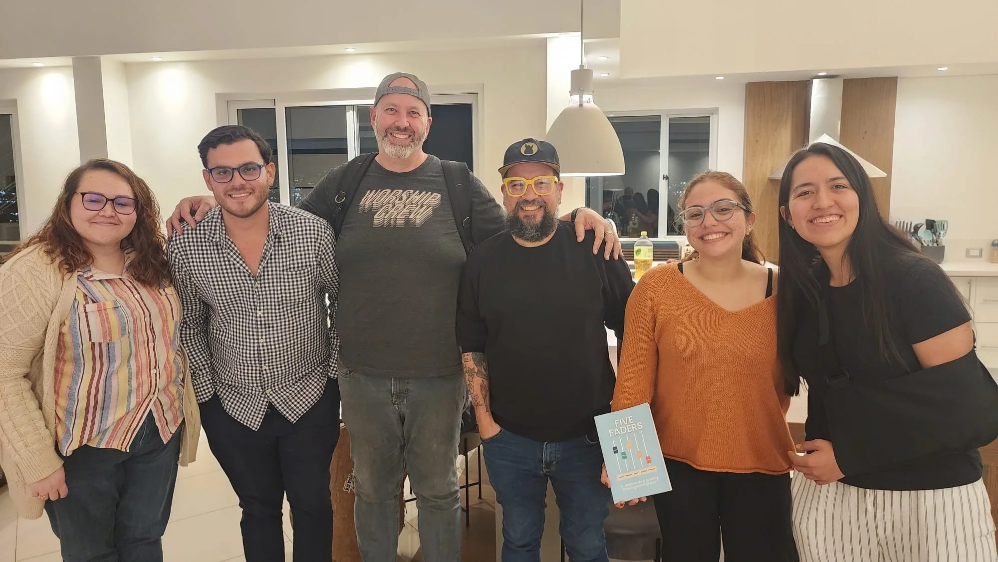 Dave with the team at English Christian Fellowship