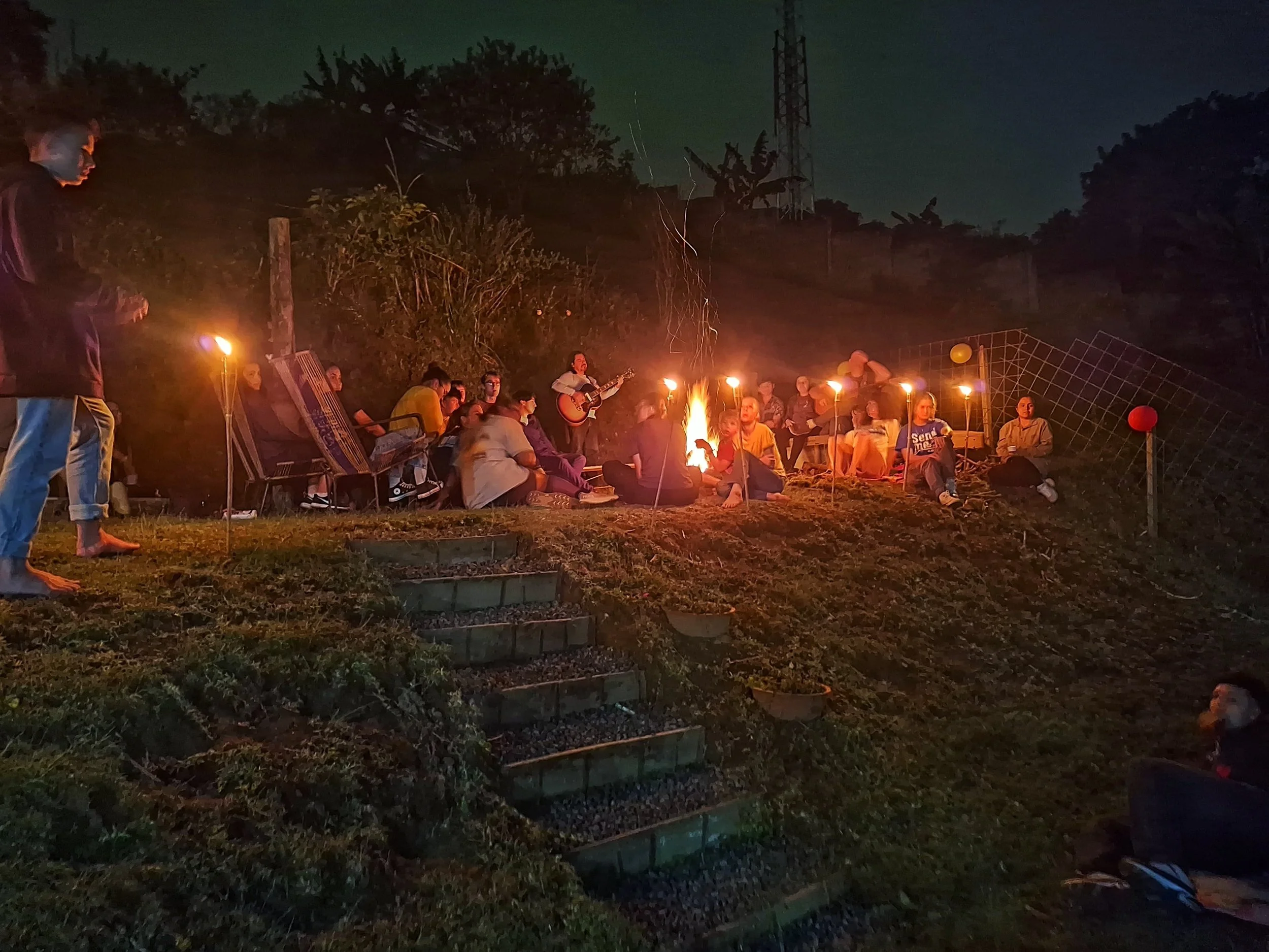 Worship around the campfire