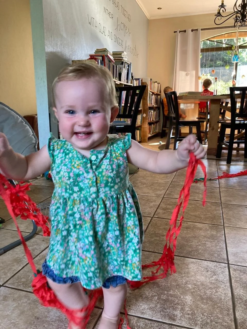 She's almost running