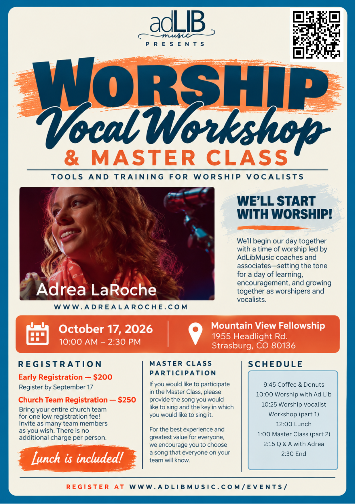 Worship Vocal Workshop &amp; Master Class