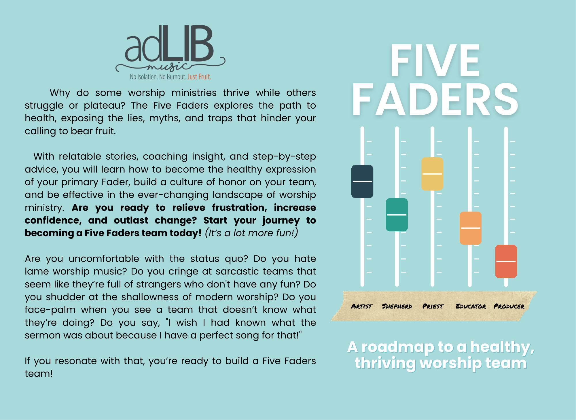 The Five Faders Book is HERE! — Ad Lib Music