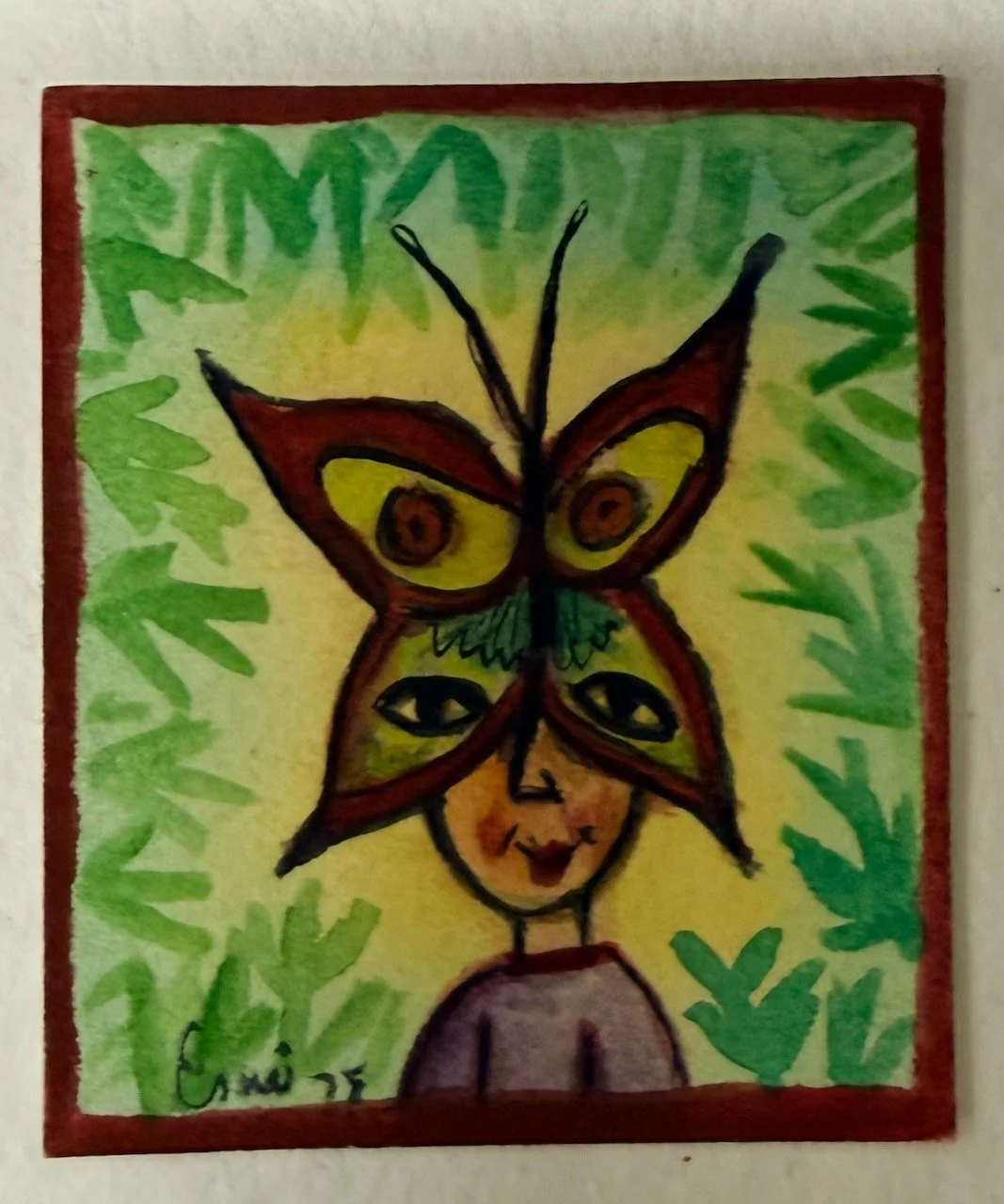 Untitled, Esau Andrade, 2025, 3x3, Watercolor and Ink