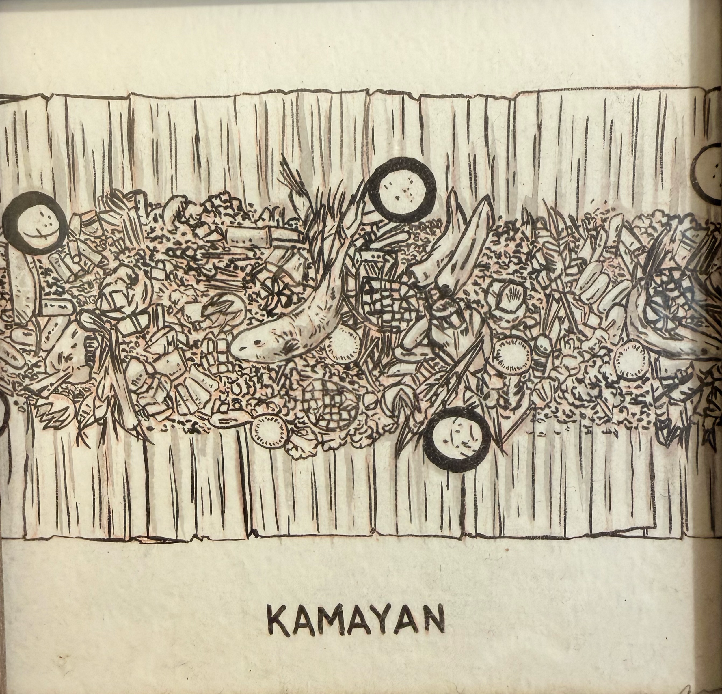 Kamayan, Chris Maze, 2023, 4x4, Ink