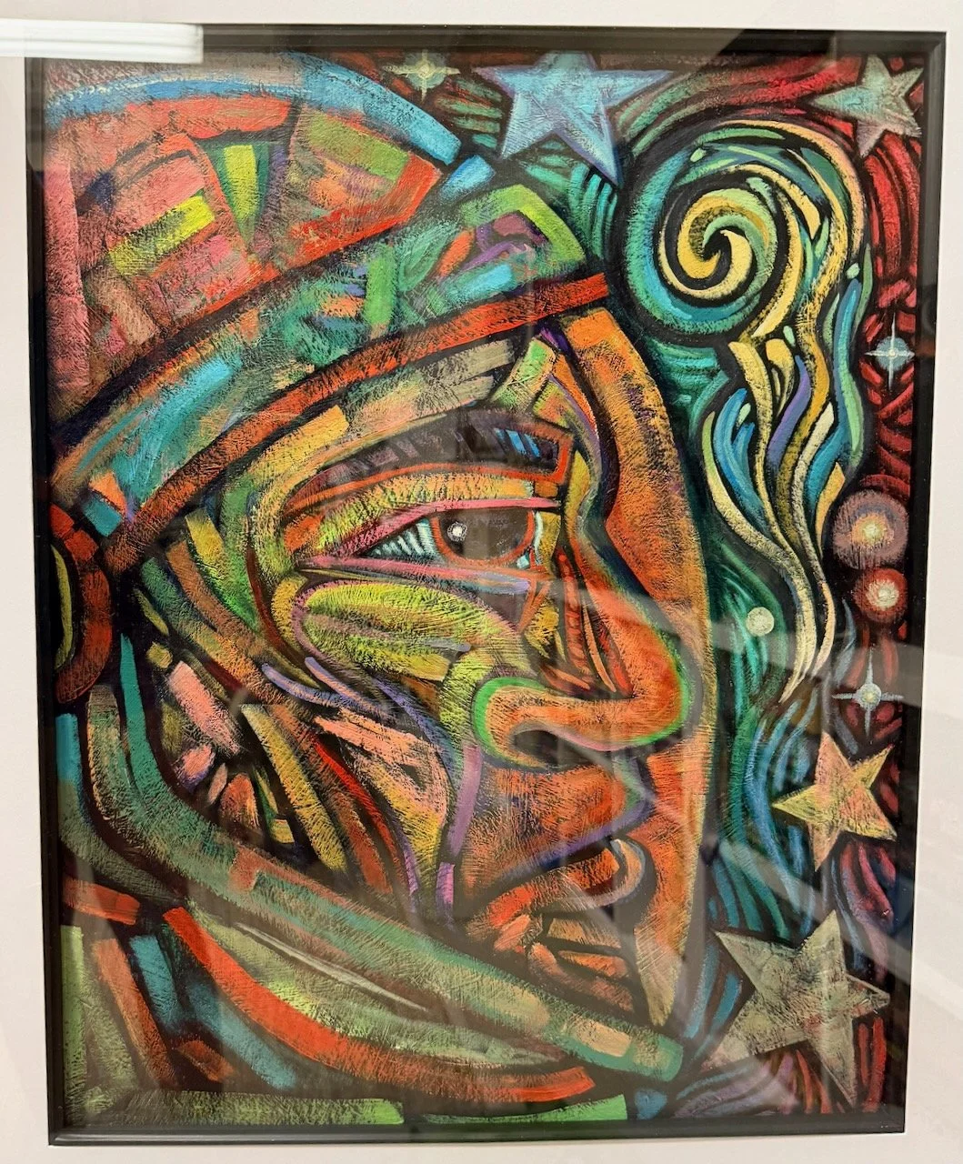 Starman of the Millenia, Manny LeGaspe, 2026, 20x24, Acrylic on cardboard
