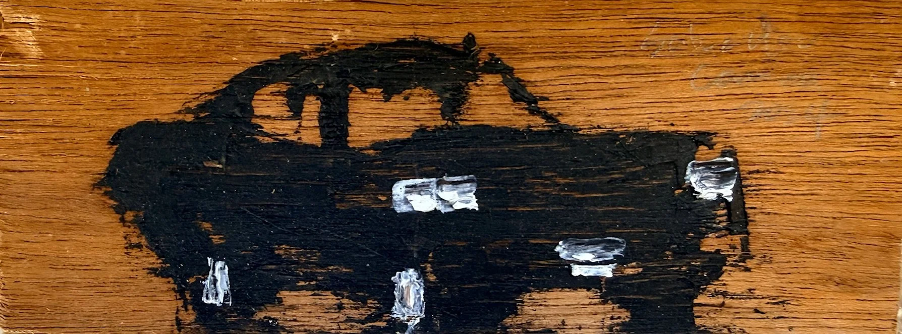 Chevy, Salvador Correa, 2024, 8x3, Oil on Wood