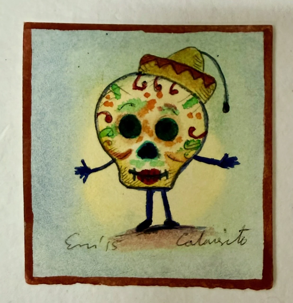 Untitled, Esau Andrade, 2025, 3x3, Watercolor 