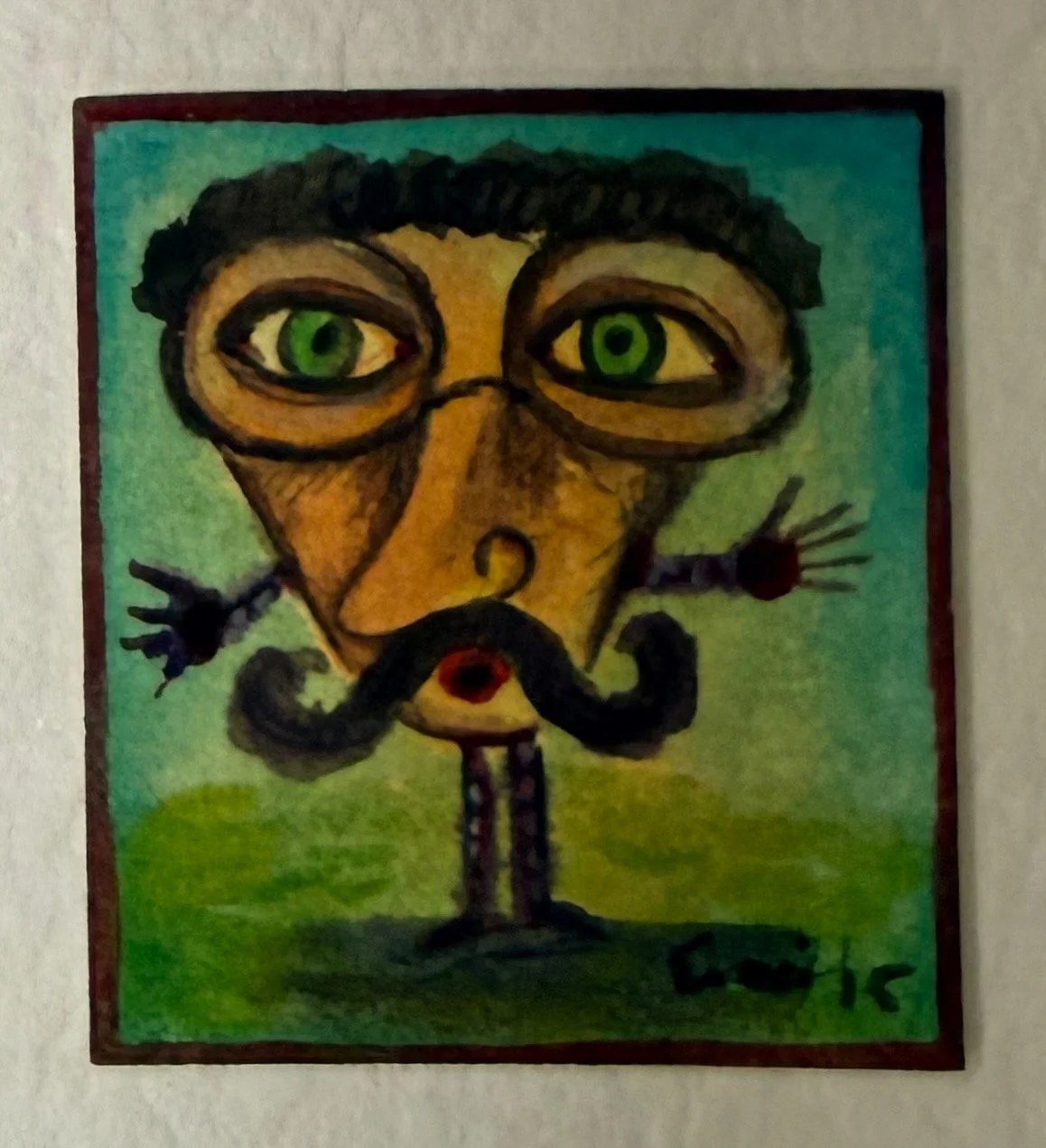 Untitled, Esau Andrade, 2025, 3x3, Watercolor
