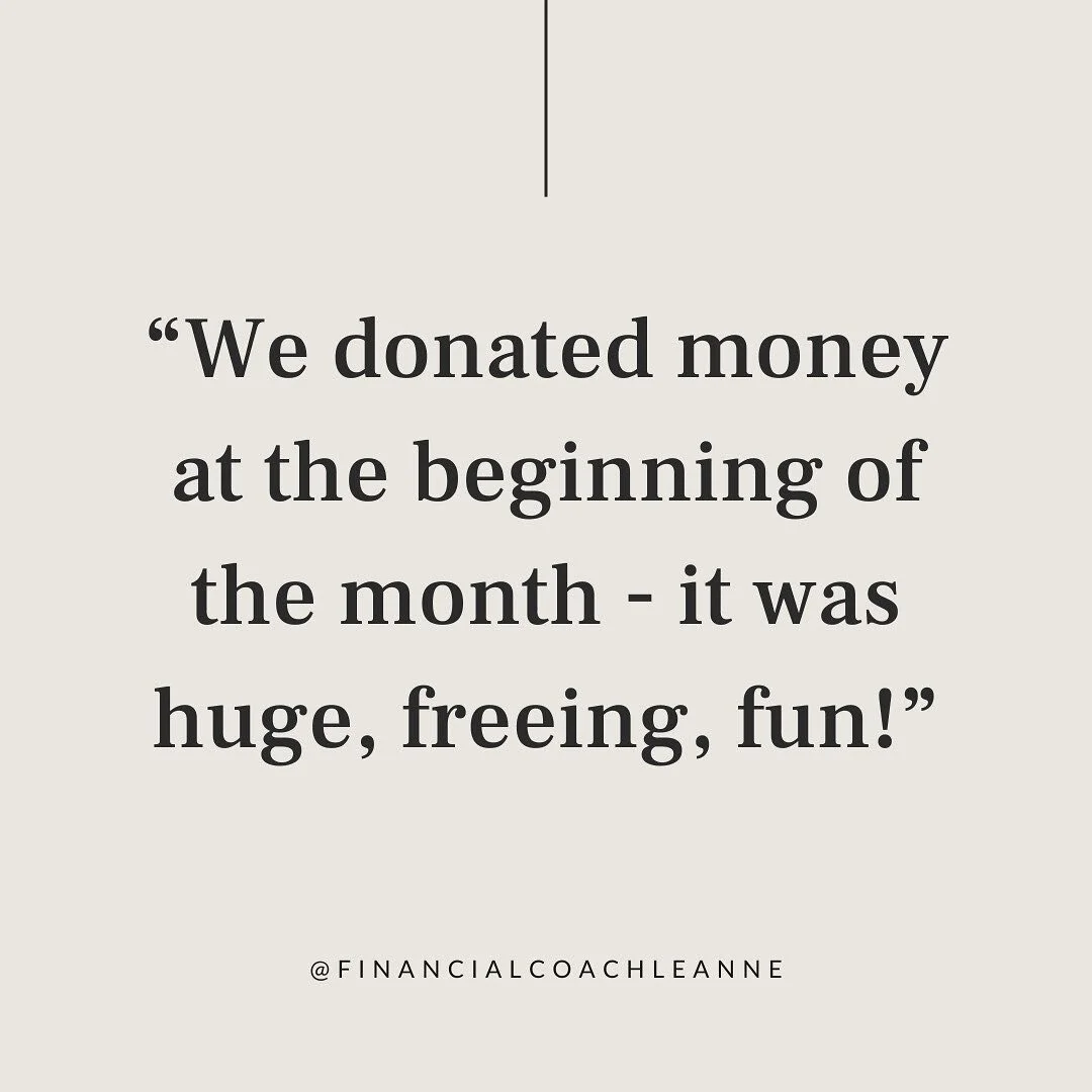 This could be you!
⠀⠀⠀⠀⠀⠀⠀⠀⠀
Giving money is a goal for many people, but they often don&rsquo;t know how to fit it in their budget after their monthly expenses. This is one of my favorite financial goals to help clients work towards, so reach out if 