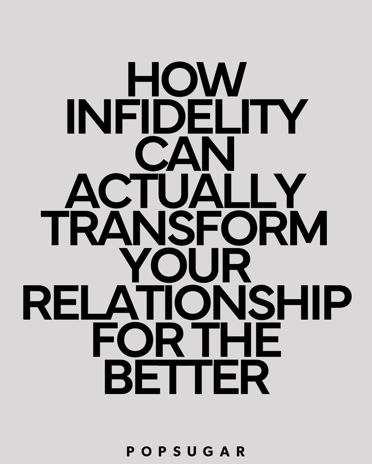 I know this might be controversial for some, but infidelity doesn&rsquo;t always have to be a deal breaker. In my latest @popsugarau article, I talk about how it can actually be a wake up call that exposes deep issues and forces couples to confront w