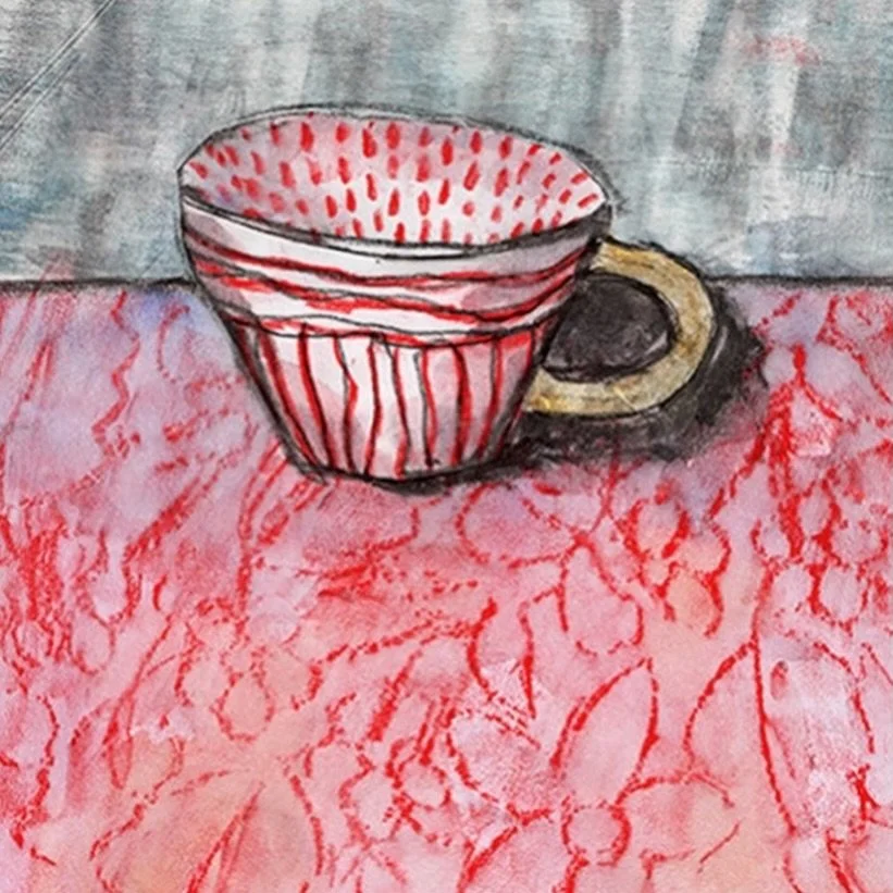 Throwback to some fav drawings from the @mugsandmoreart art challenge. Swipe through to see my very first piece. Prints available if you're interested. Give me a shout. #coffeelover #watercolorsketch #illustration #mugs #artchallenge