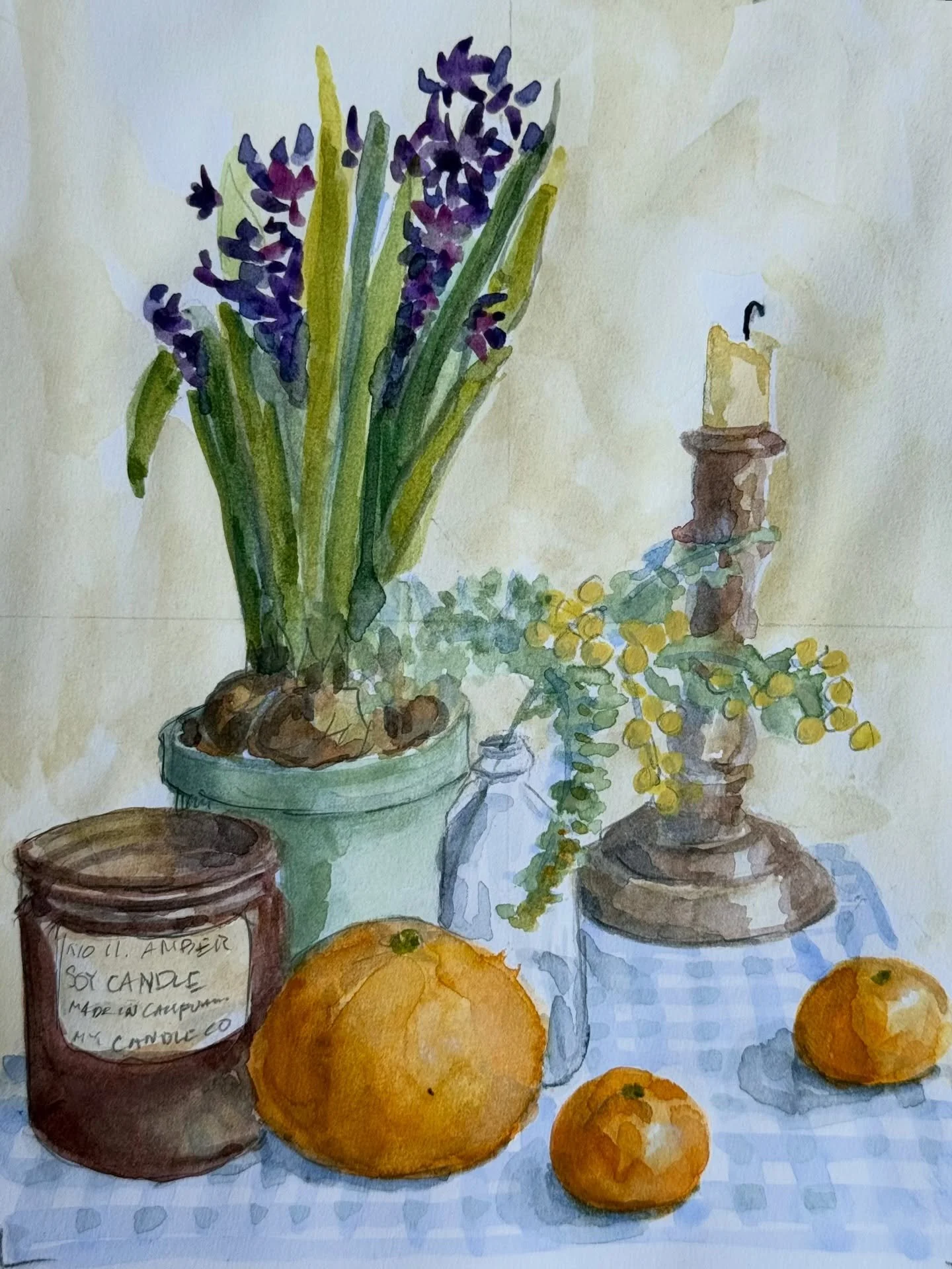 Done just in time - it&rsquo;s the last day to enter for this week&rsquo;s @thenewbotanica art challenge. 
I love this reference image provided by one of my fave IG artists, @helen.c.stark It&rsquo;s filled with her signature fruits and flowers with 