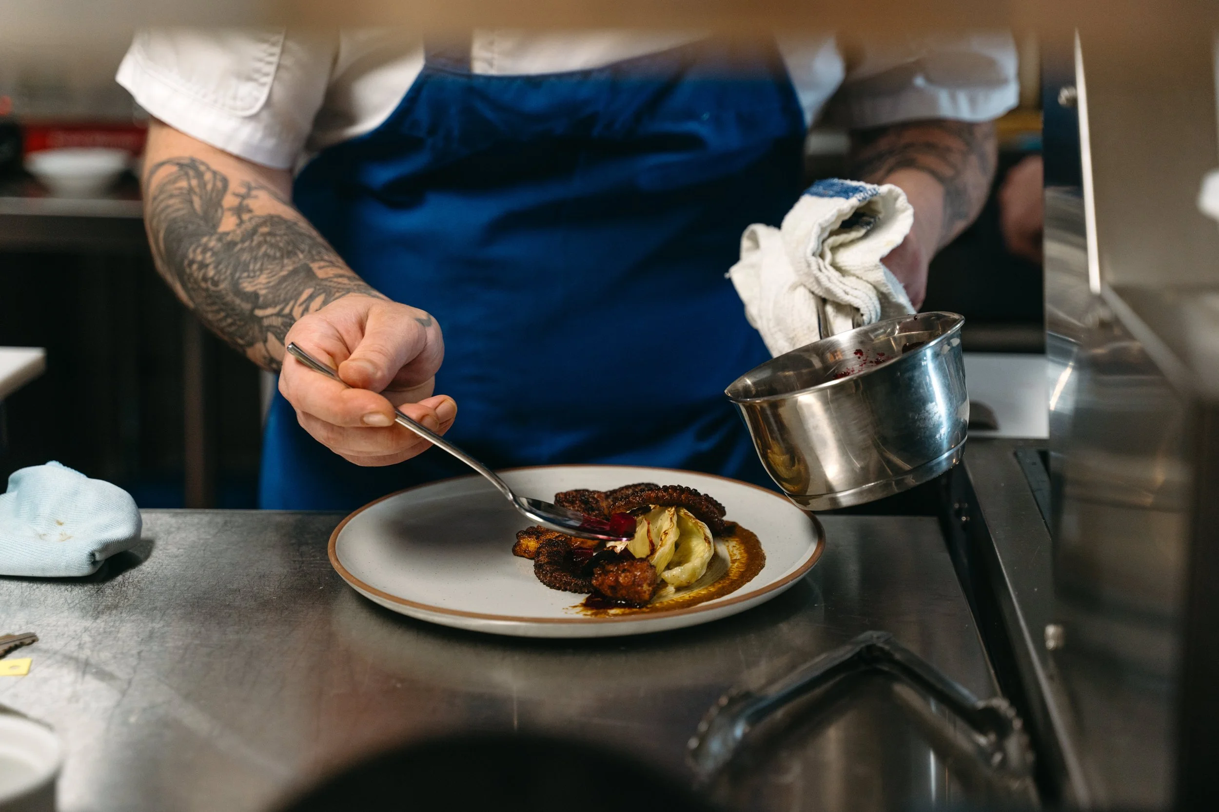 The historic farmhouse dining room at Aster & Rose, Lincolnville Maine
