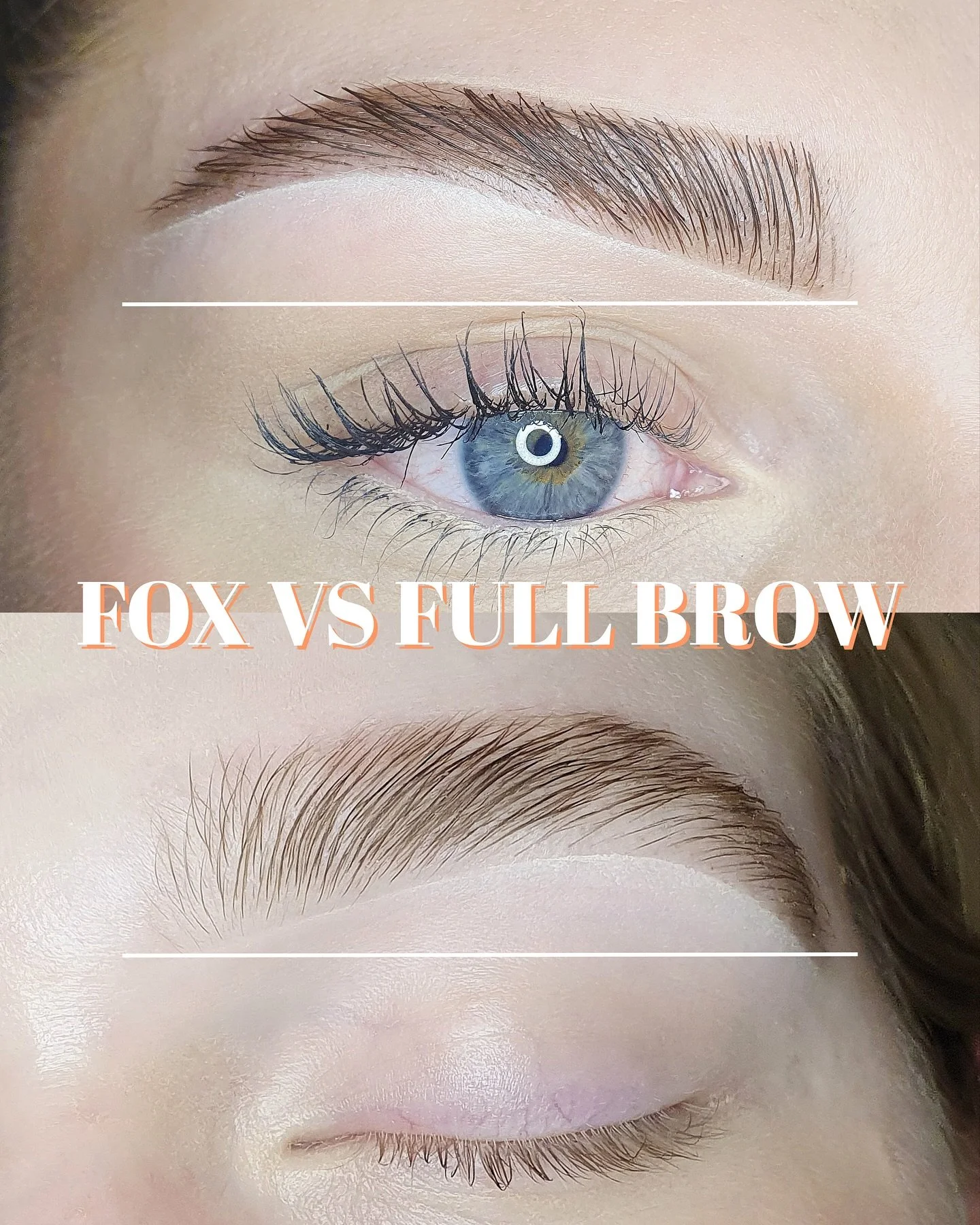 What&rsquo;s the difference between a full brow and a fox brow? 

Fox Brow 🦊
🎀 Brow tails are lifted higher than the fronts, to create that &ldquo;fox-eye&rdquo; effect 
🎀 A more structured, defined shape for a sculpted finish
🎀 The perfect look 
