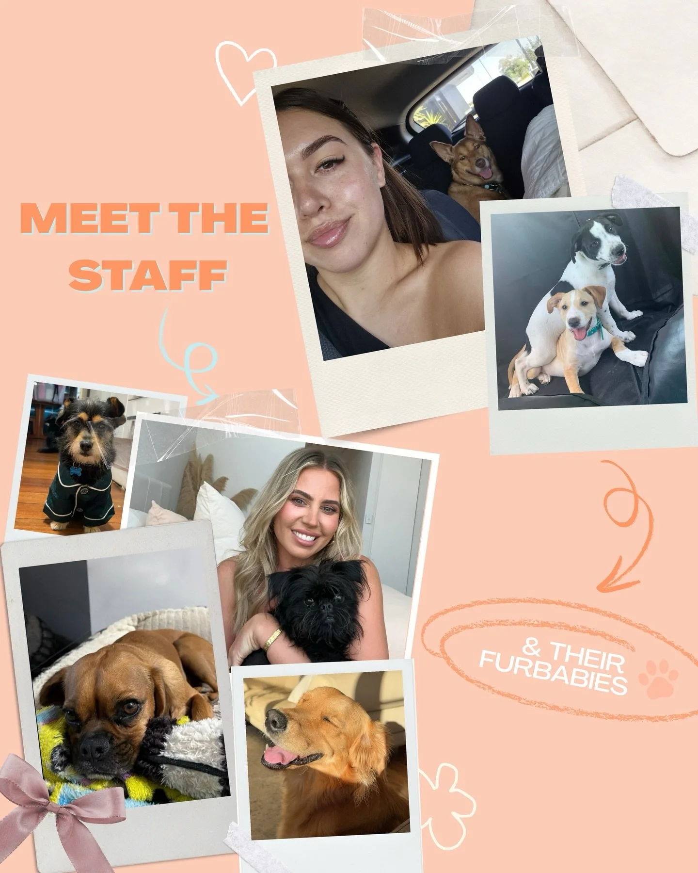 Meet the Staff: Furbaby Edition!! 🐾🤍

The only thing cuter than our beautiful girls are their furbabies, so we thought why not introduce you to both 🥹 Like mother like child&hellip; tell us who matches their furbaby a little too well 👀🐶