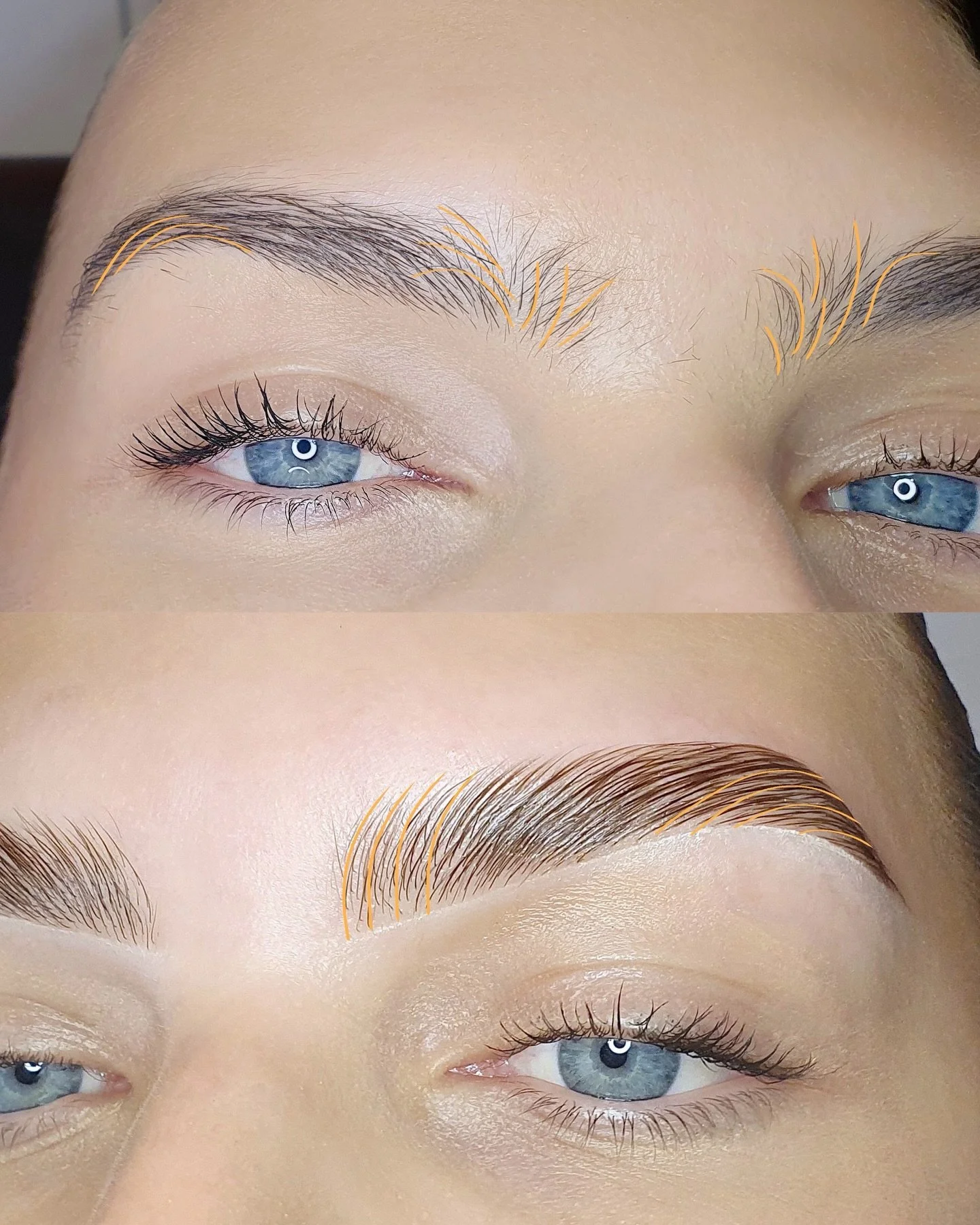 Sleek 🤝🏼 Symmetrical 

Brows grow here, there and everywhere? We got shuuu 😌
A brow laminations is your new bestie for long-lasting brow symmetry 💫 By reshaping the direction of your brow hairs, we can create a more lifted look that enhances your