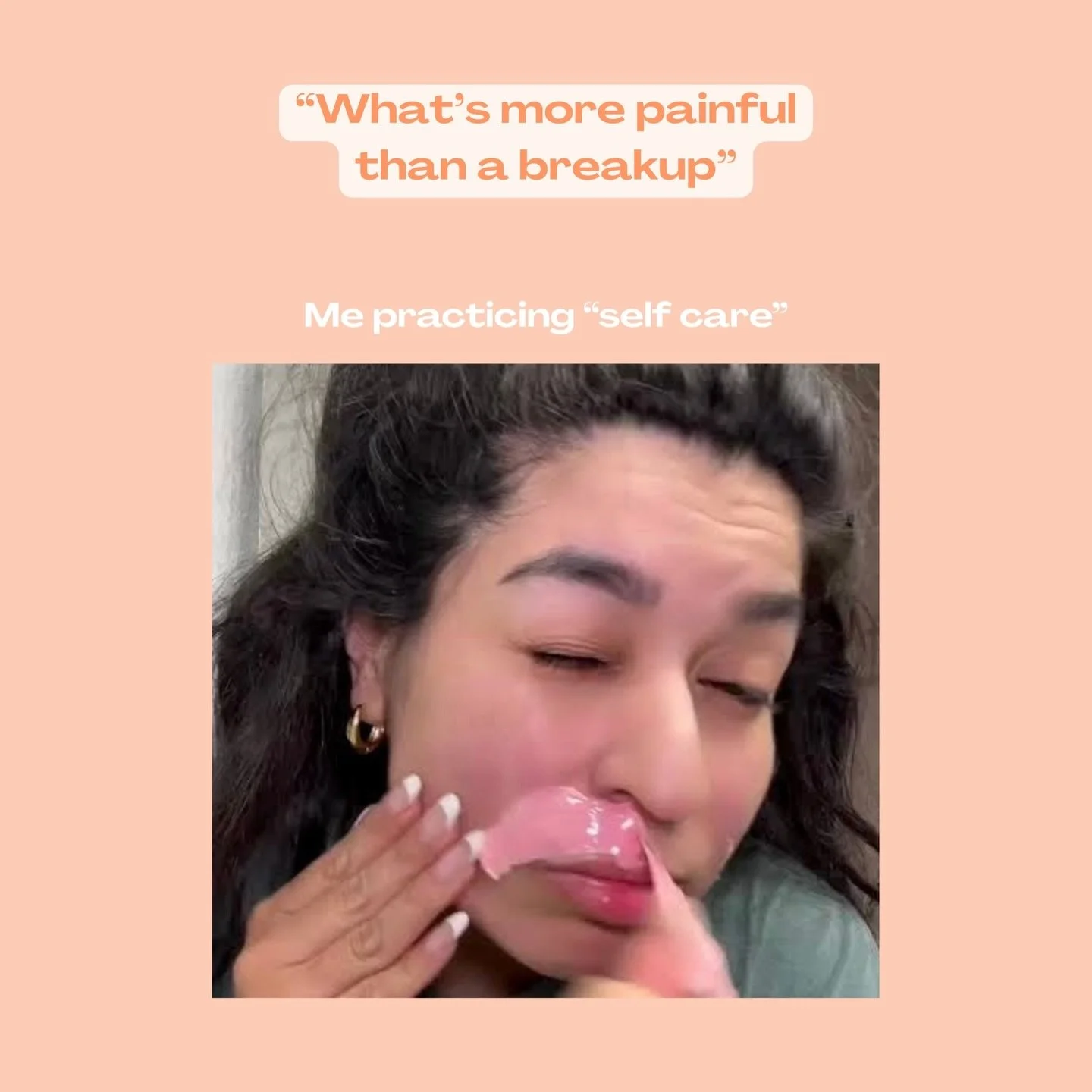 Breakups hurt&hellip; but attempting to remove the mo every 4 weeks is a different kind of pain 😭