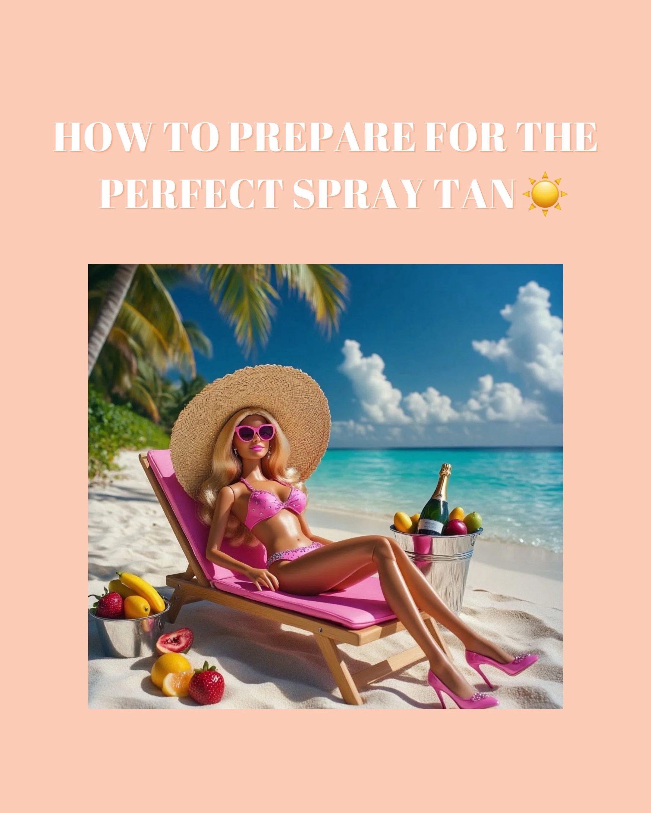 How to prep for the PERFECT spray tan 😍✨

🤍The night before your appointment, shower, shave and exfoliate to remove any dead skin cells and create a smooth base for your tan 
🤍One the day of your appointment, apply a tiny bit of moisturiser to any
