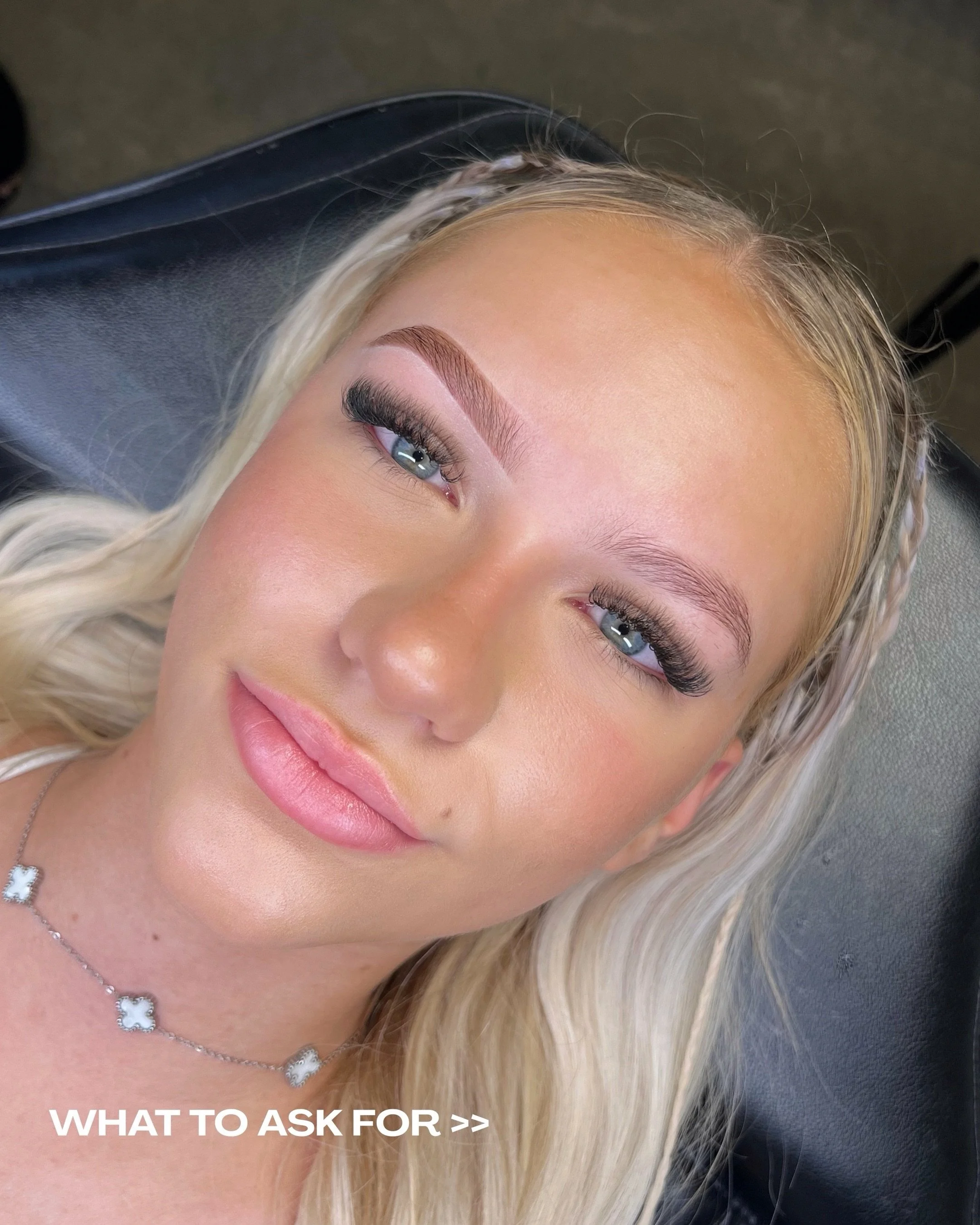How to ask for the perfect brow shape and dye ✨🤍

The brief that gave these brows the biggest glow up&hellip; Soft arch, ombr&eacute; fade and a custom dye colour❤️&zwj;🔥