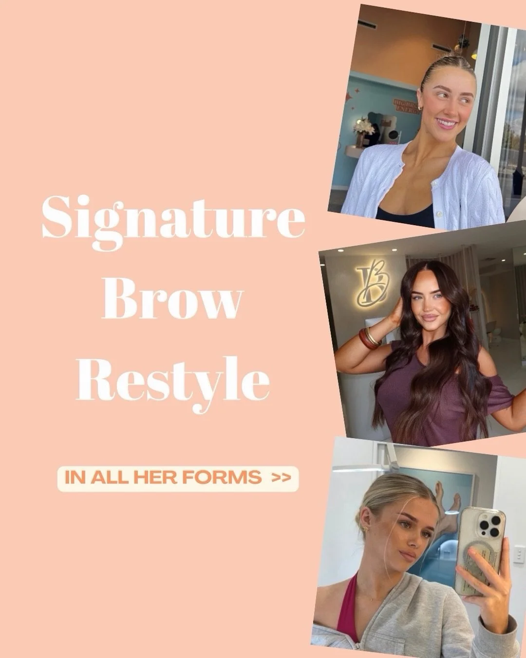 The Signature Brow Restyle in all her forms😍

Our Signature Brow Restyle is completely customised to YOU 💖 Creating a bespoke shape and colour to suit your individual features and aesthetic 💅

Whether you love a soft tint, more defined dye, henna,