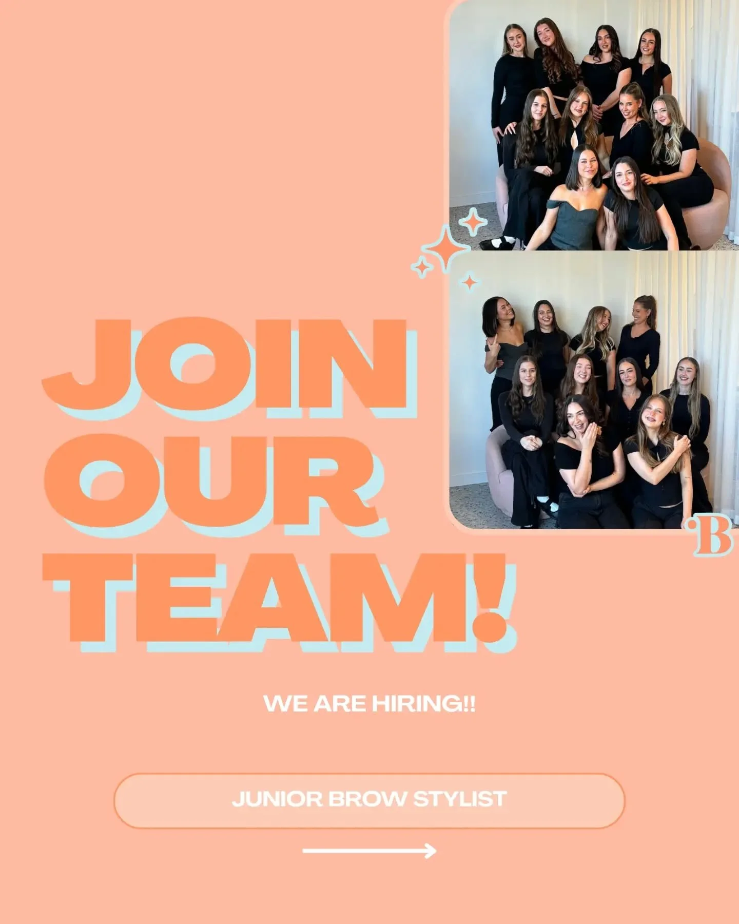 Think you have what it takes to be a BB stylist?😊💕
Eeeeep it's that time again..... WE'RE HIRING!!!! 🤩

We're on the hunt for our newest JUNIOR stylist to join the BB team. This is a full time role, perfect for someone who is eager to join the bea