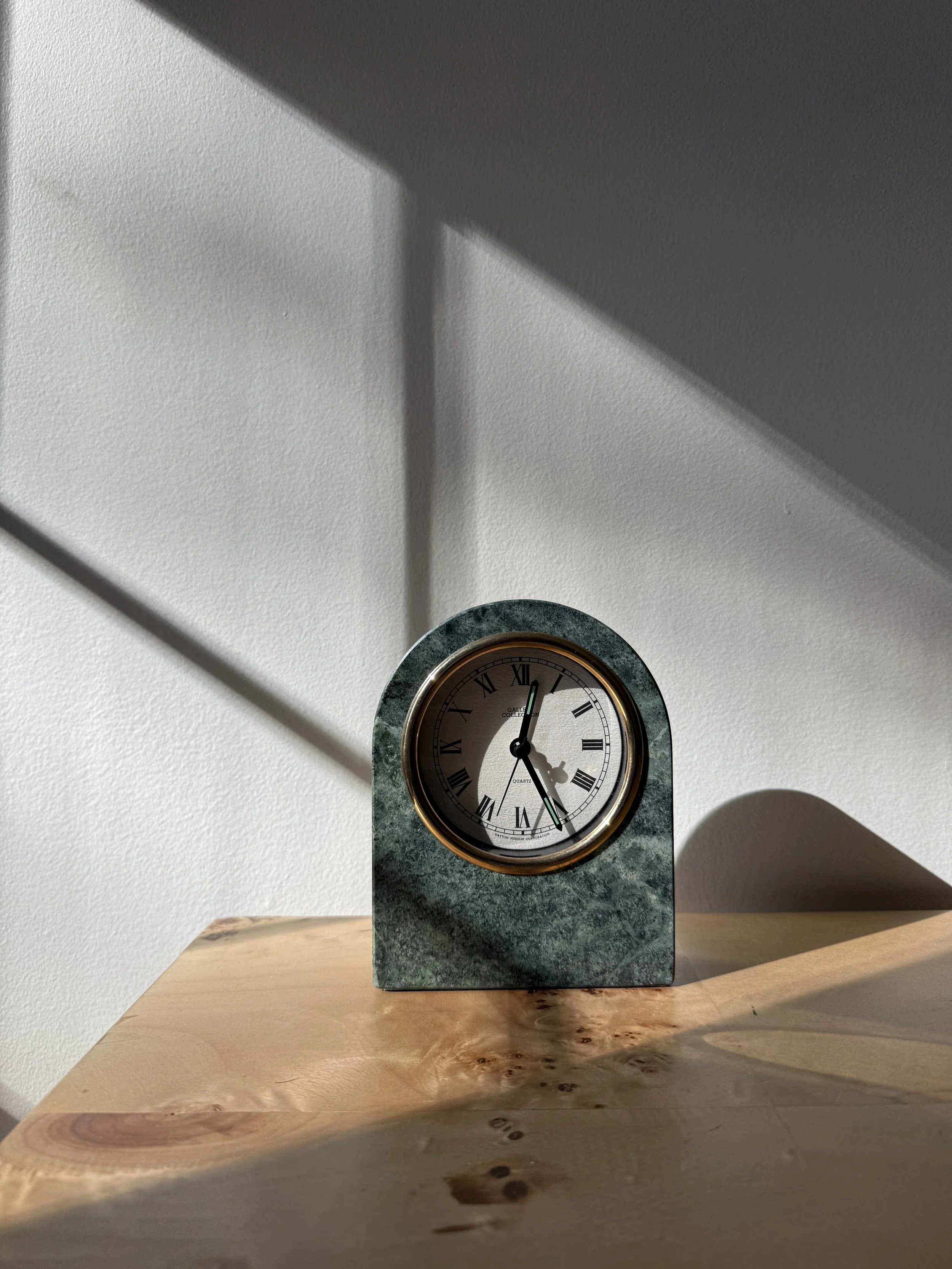 1980s | Green Marble Clock