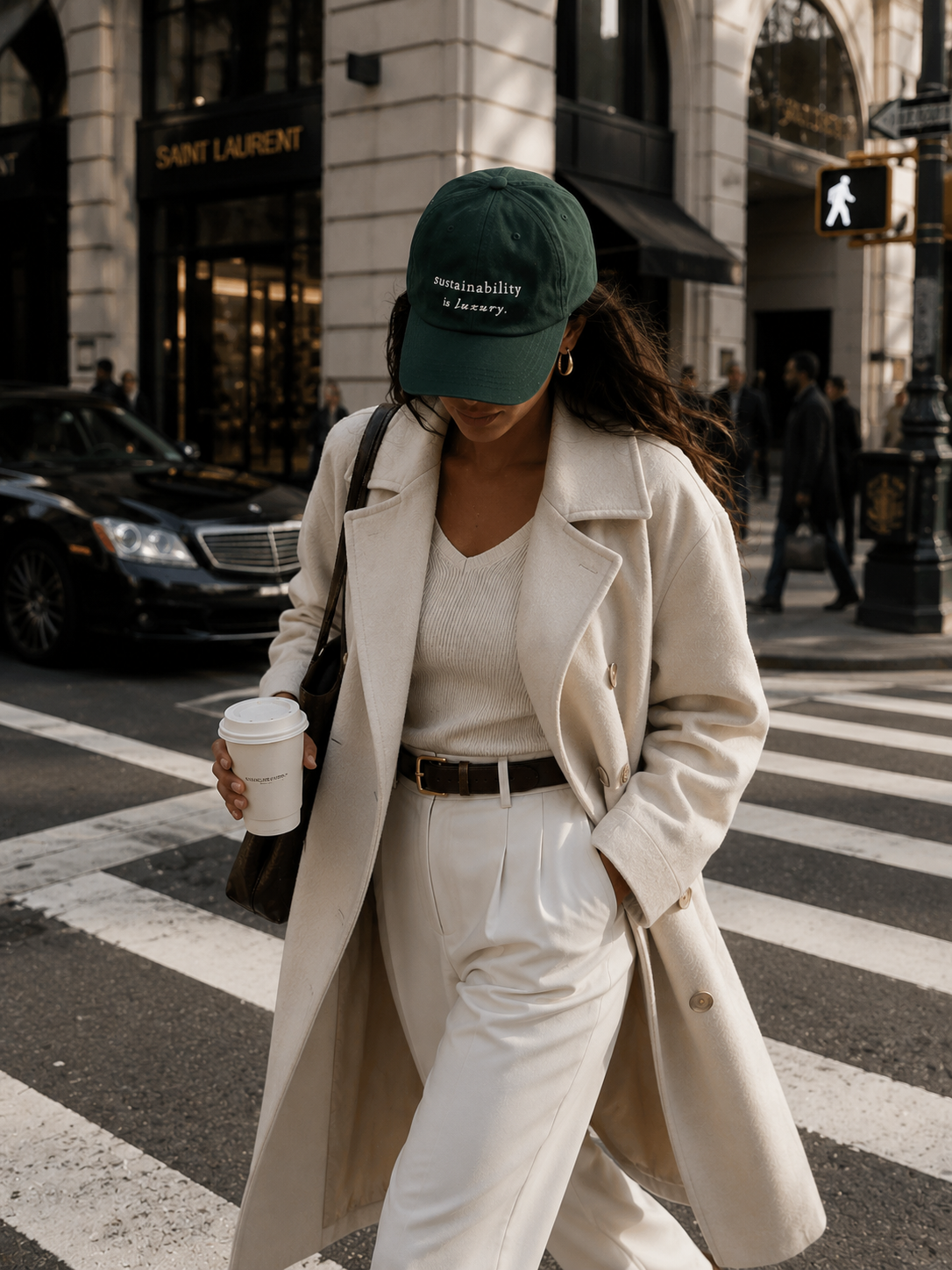 sustainability is luxury hat.
