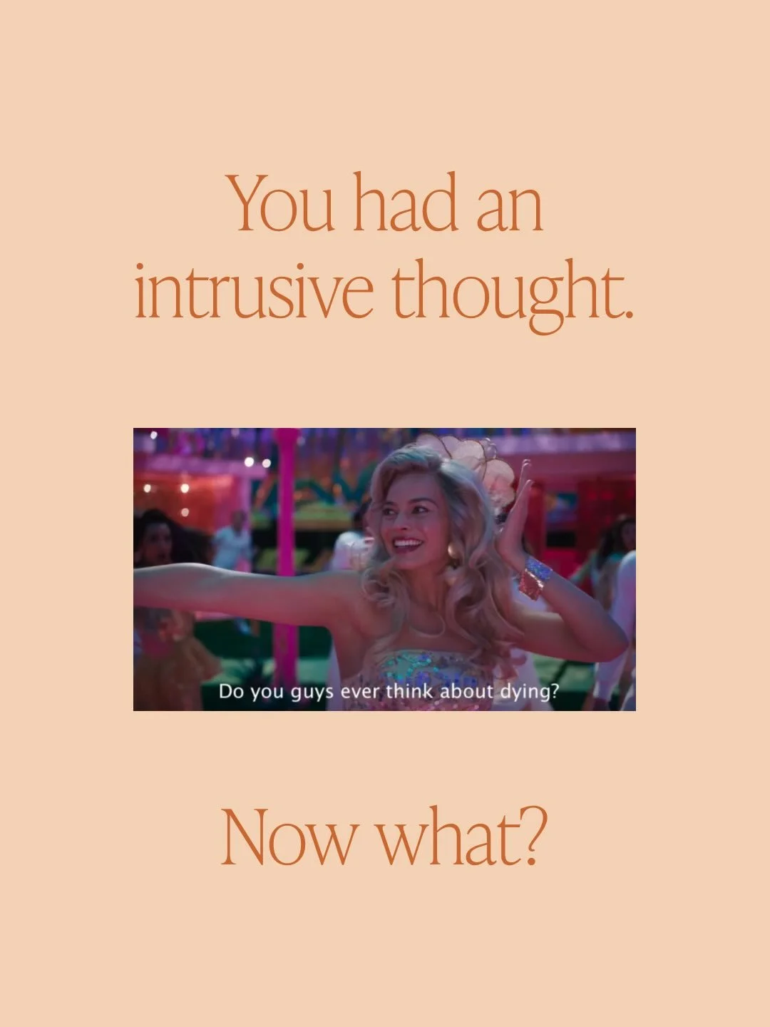 Intrusive thoughts can feel terrifying, especially when your own brain convinces you something is wrong with you for having them.

But thoughts are not actions.
And having a scary thought does not make someone a bad person.

Sometimes the mind says t