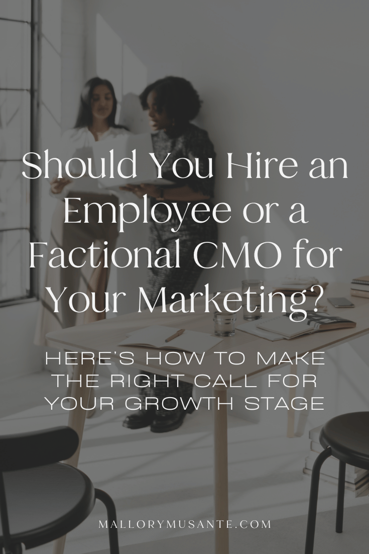 Should You Hire an Employee or a Factional CMO for Your Marketing? 
