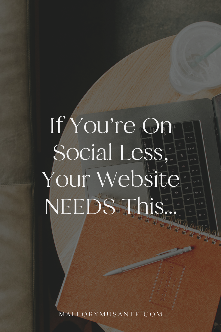 If You’re On Social Less, Your Website NEEDS This