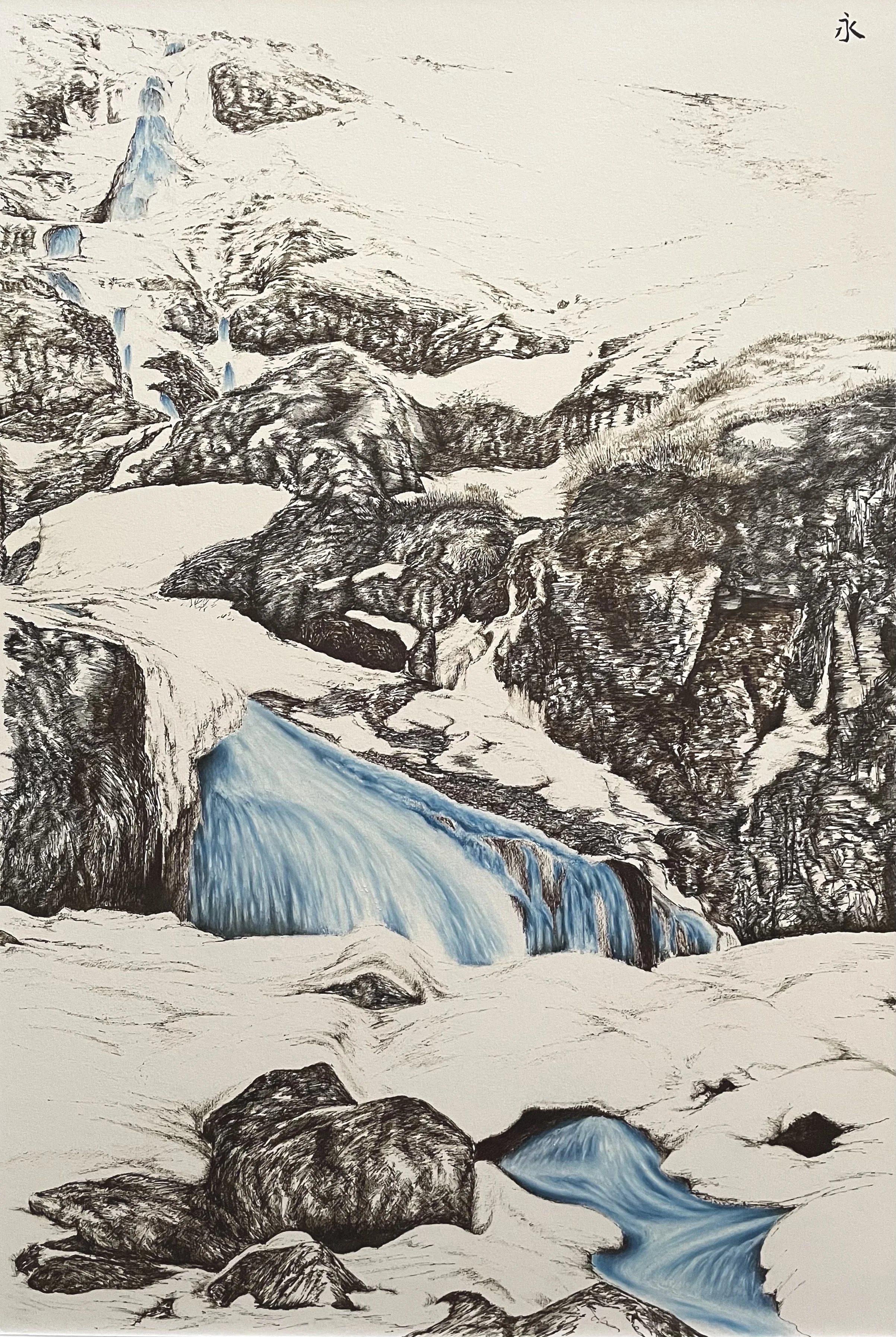 Fljótsdalshérd |
Felt tip pen & Pastel on Canson art board |
76cm x 50cm