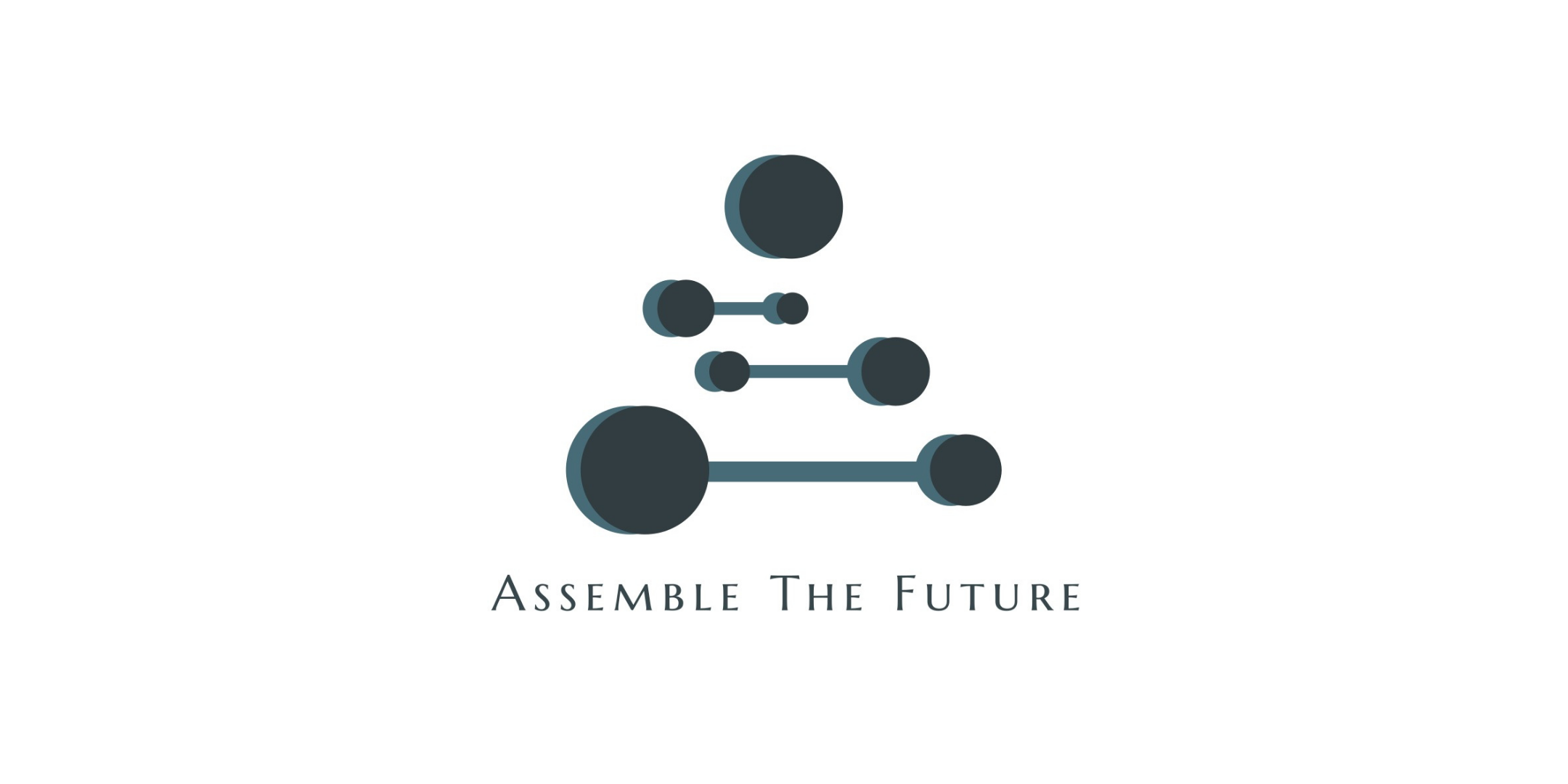Logo with several interconnected circles forming a stylized tree beside the text 'Assemble The Future'