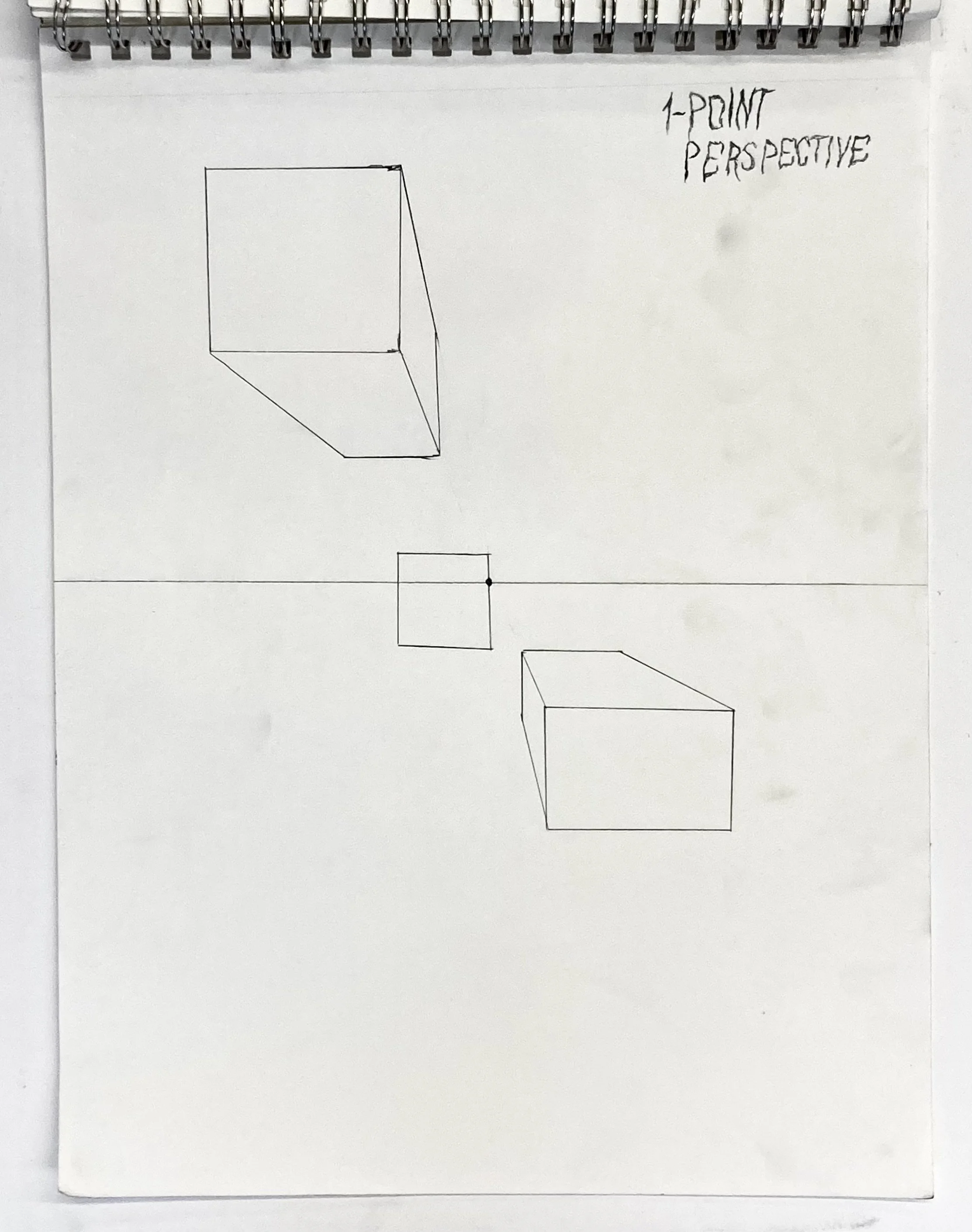 One-Point Perspective Practice (11"x14")