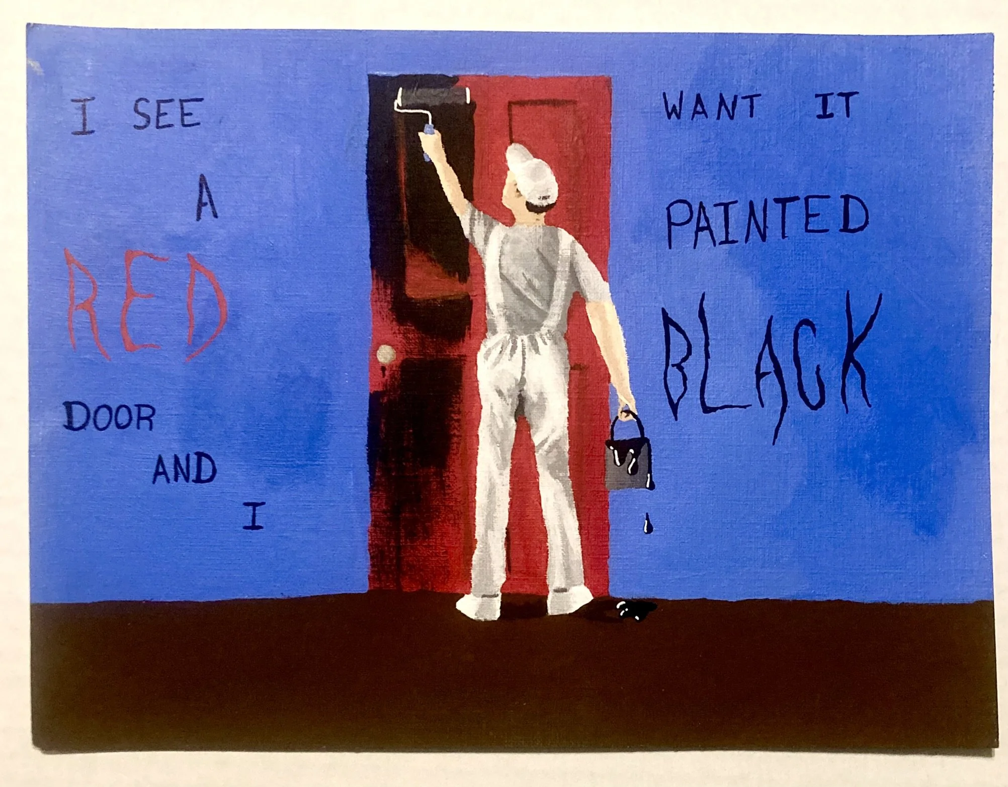 Lyrics Project Final "Paint it Black" (9"x12")