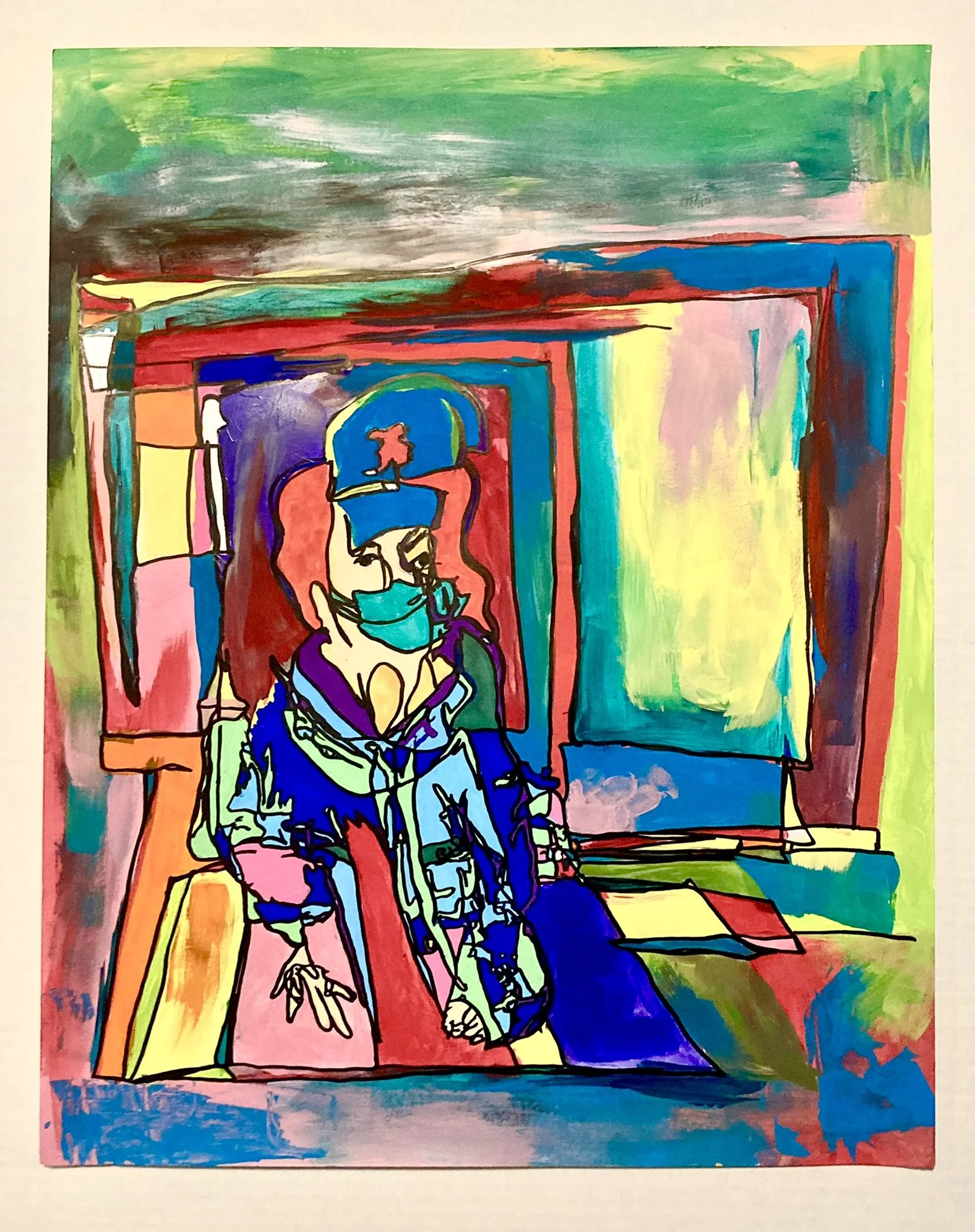 Blind Contour Drawing 2 (19"x24")