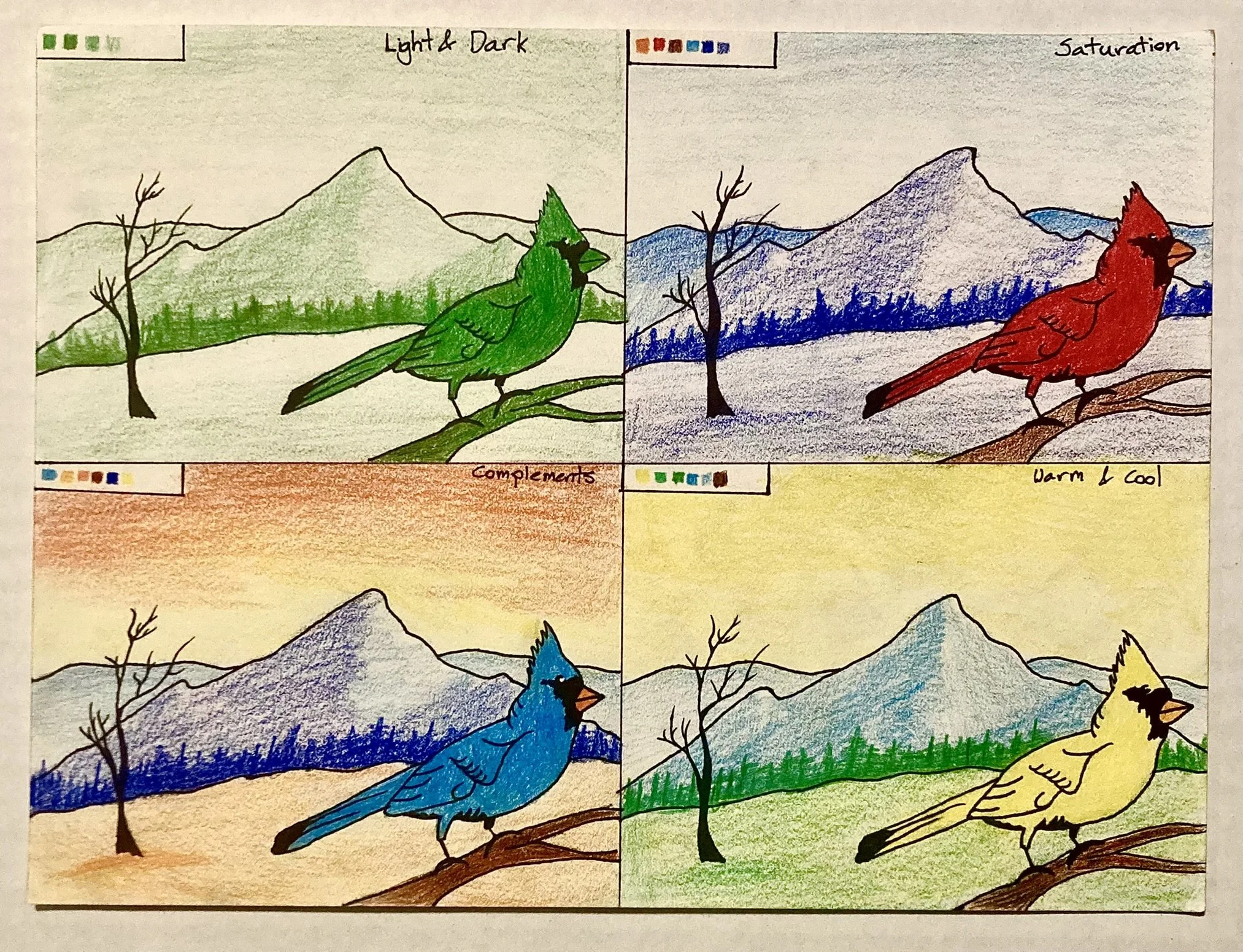 Color Contrasts Study (9"x12")