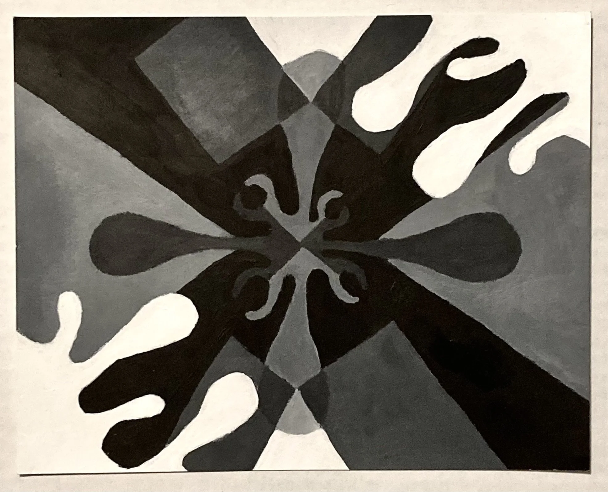 Geometric Meets Biomorphic Study (8"x10")