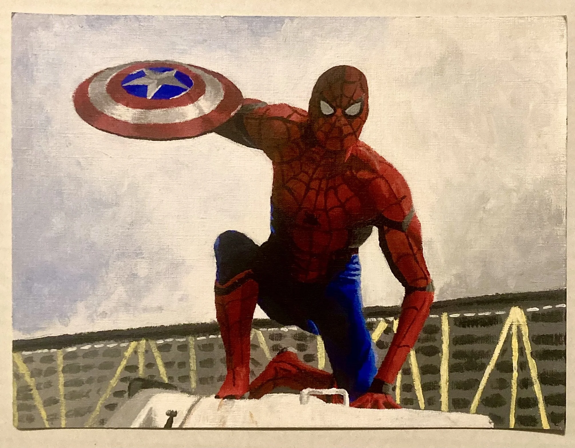 Working with Hue & Saturation Final "Captain Spider-Man" (9"x12")