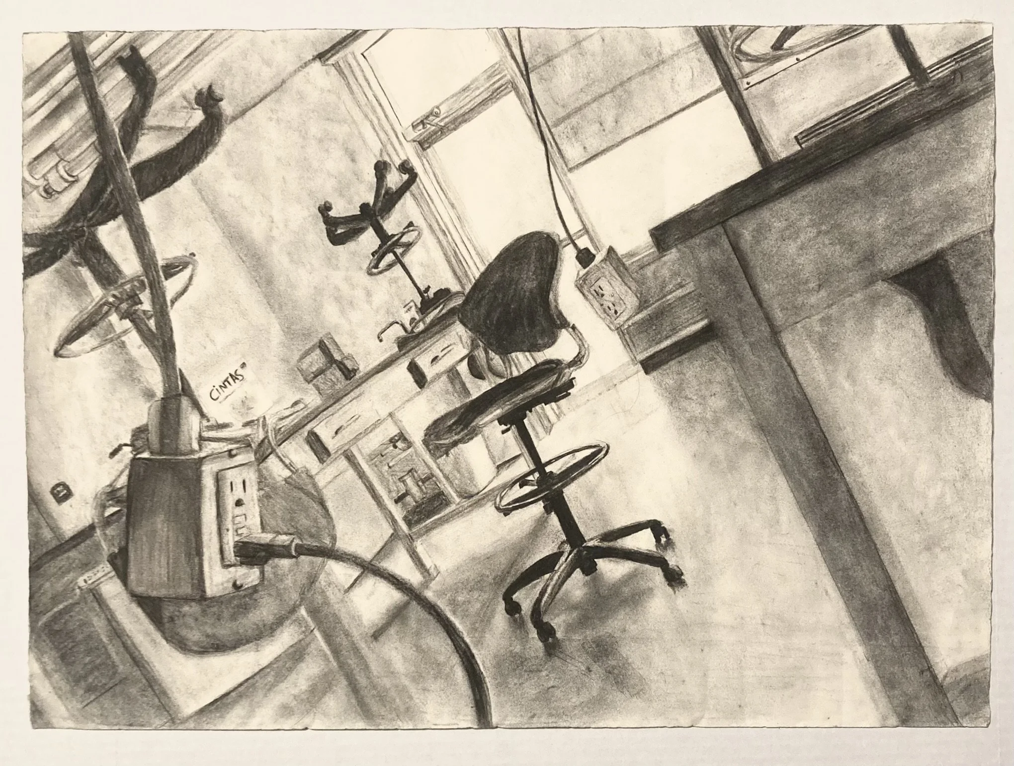 Observational Room Drawing "Incline" (19"x26")