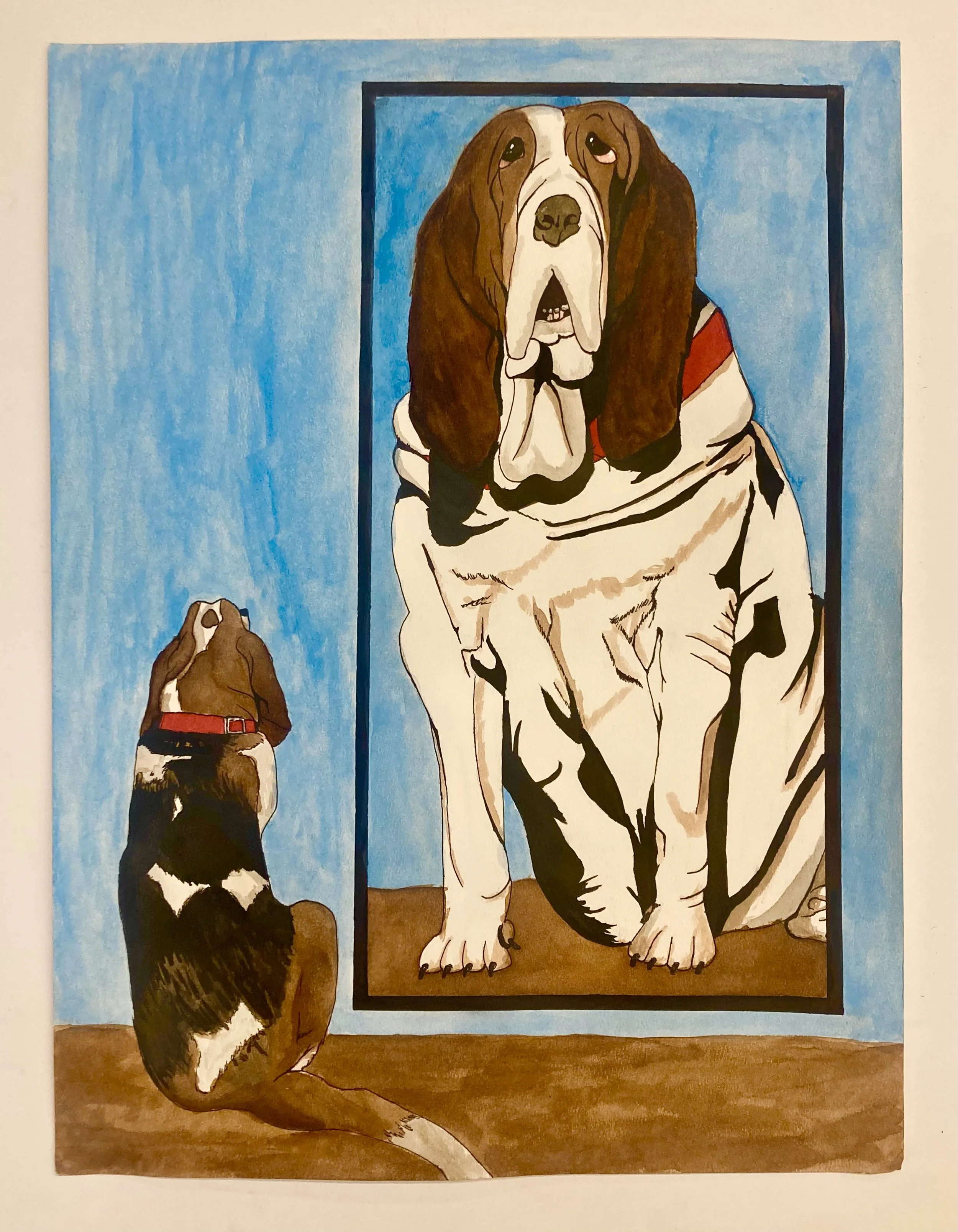 Thematic Animal Drawing "Magnification" (18"x24")