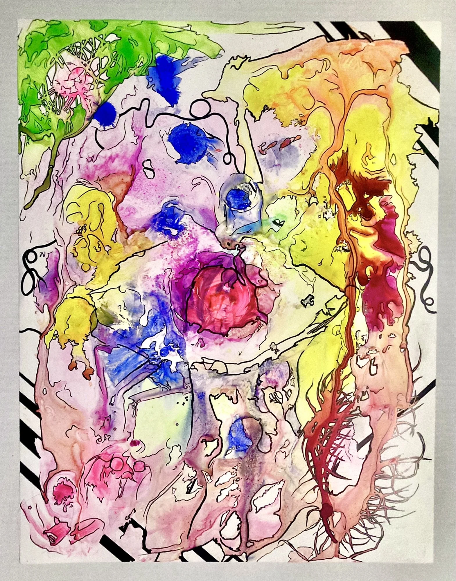 Yupo Paper Experiment 1 "Eye of the Beholder" (20"x26")