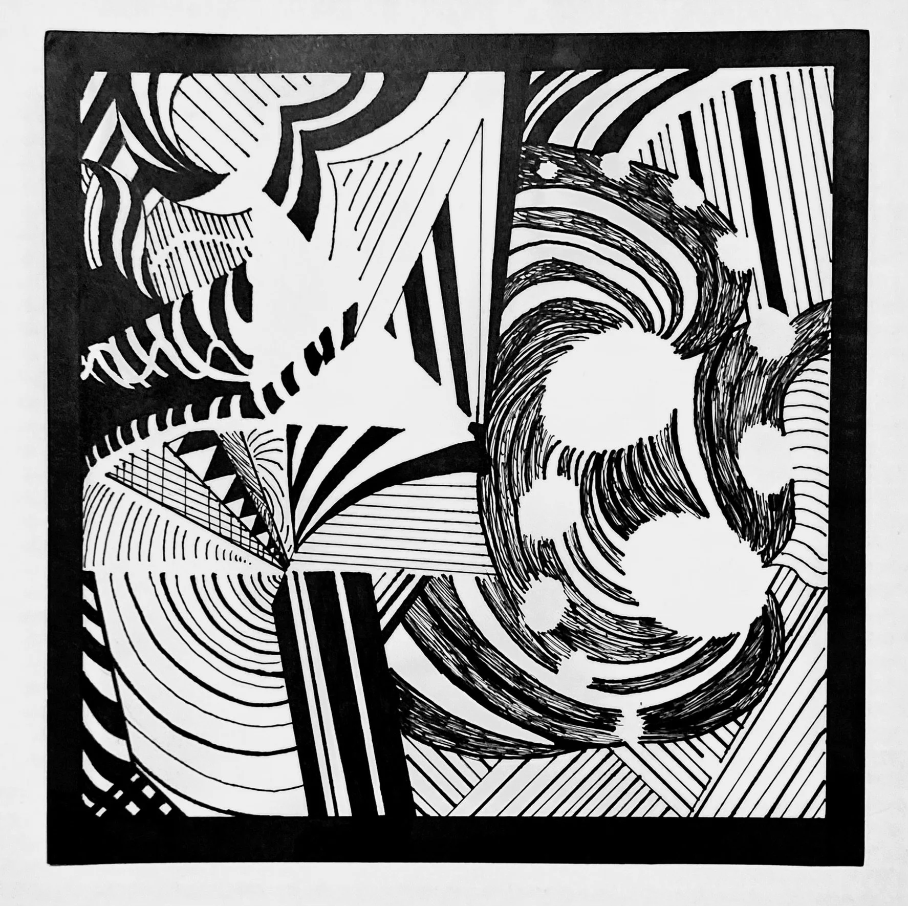 Implied Lines 2 "Pandemonium" (11"x11")