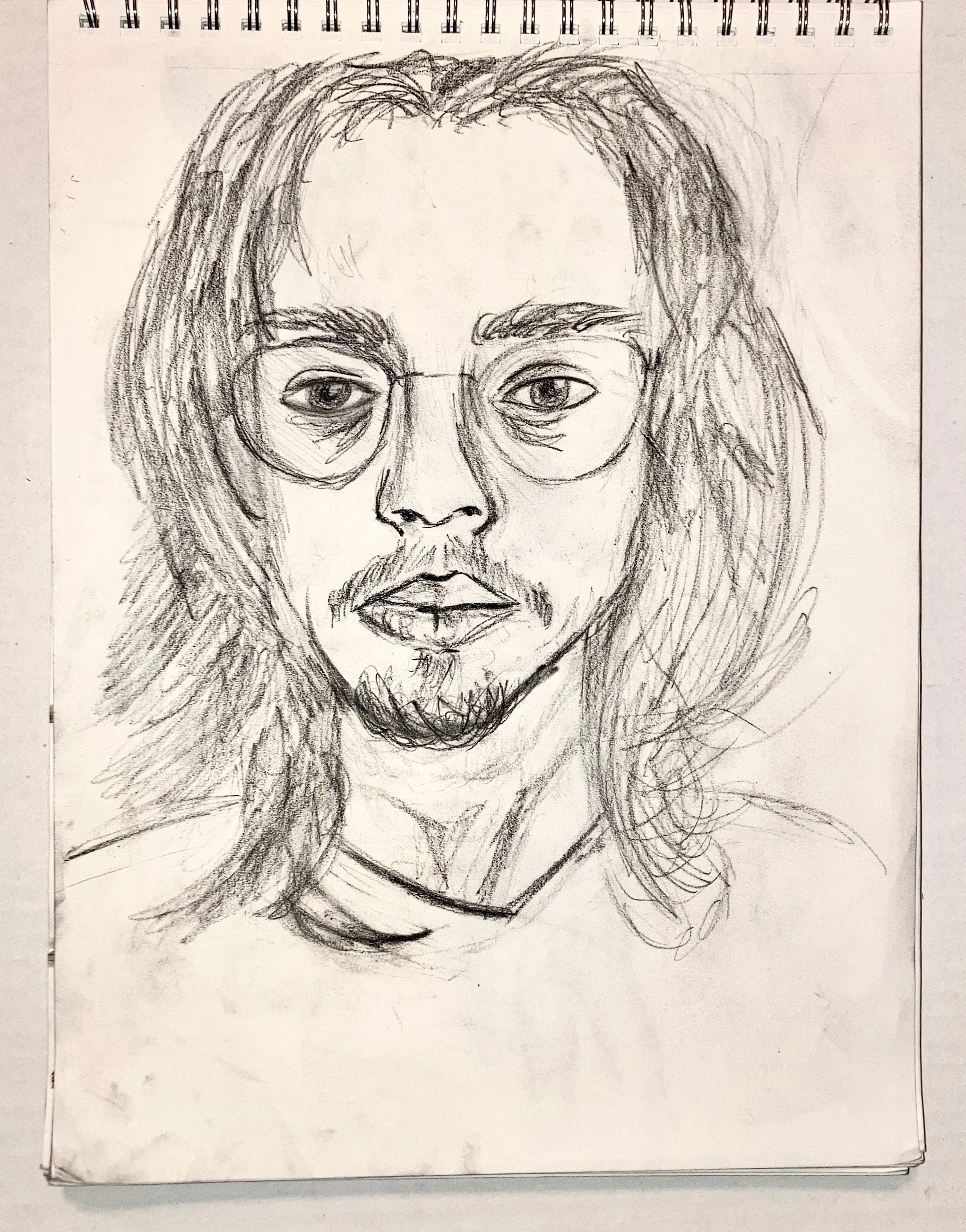 Self Portrait Practice (Unmasked) (11"x14")